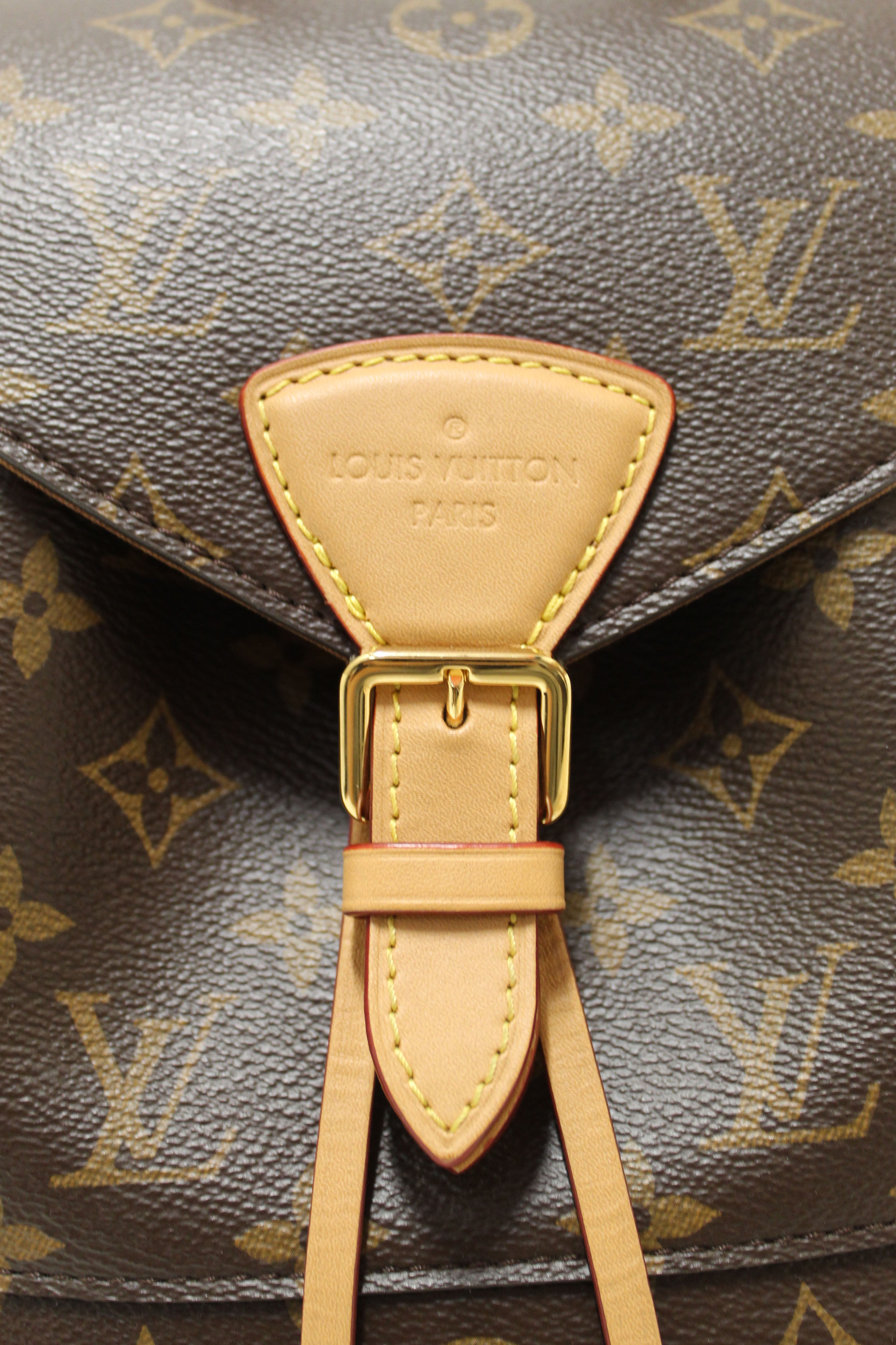 Authentic Louis Vuitton Monogram Canvas Montsouris PM Backpack - Luxury Brown Leather Backpack for Women, Travel & Everyday Use