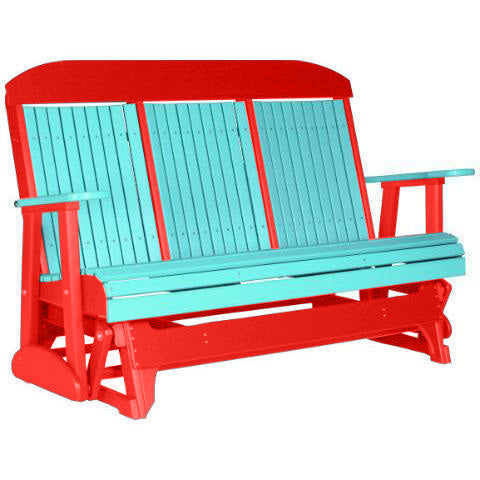 Aruba Blue on Red