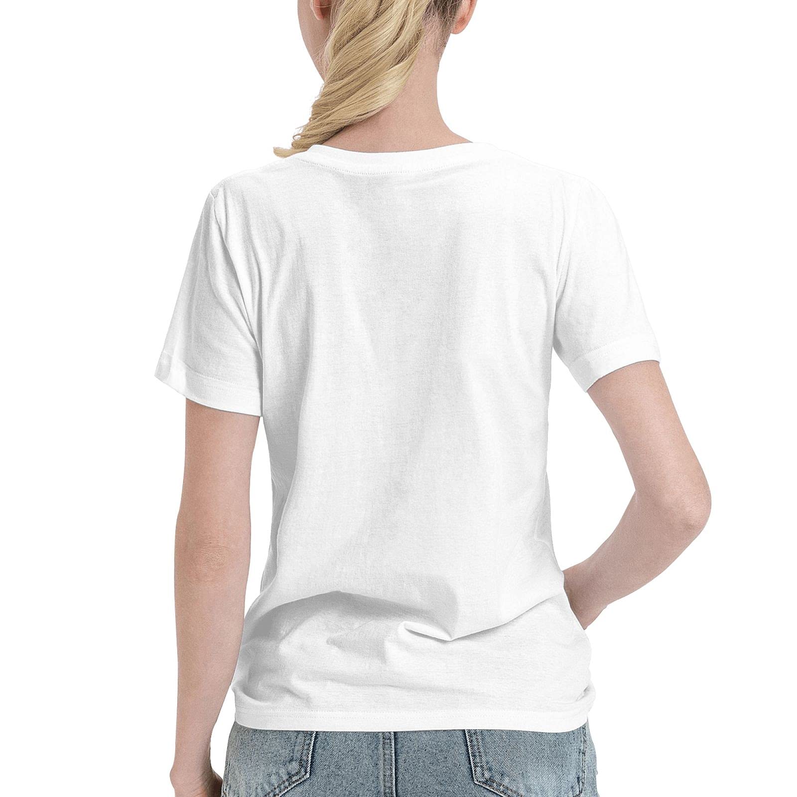 British Music Bee Theme Gees Band Logo Women's T-Shirt - Casual Short Sleeve Crewneck Tee with UV Protection | Perfect for Concerts, Music Festivals & Everyday Wear (Medium, White)