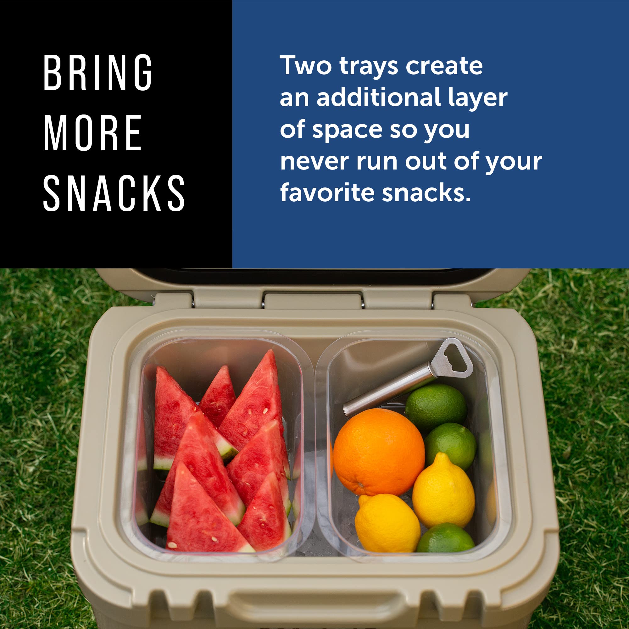 Maplefield Cooler Tray for Yeti Roadie 24 Accessories - 4 Pack Plastic Organizer for Drinks & Snacks | Perfect for Camping, Tailgating, and Outdoor Adventures