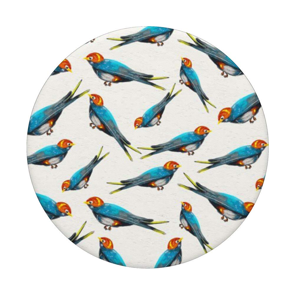 Bird Pattern PopSockets Phone Grip & Stand - Expandable Phone Holder for iPhone, Samsung, Tablets - Perfect for Work, Travel, and Daily Use