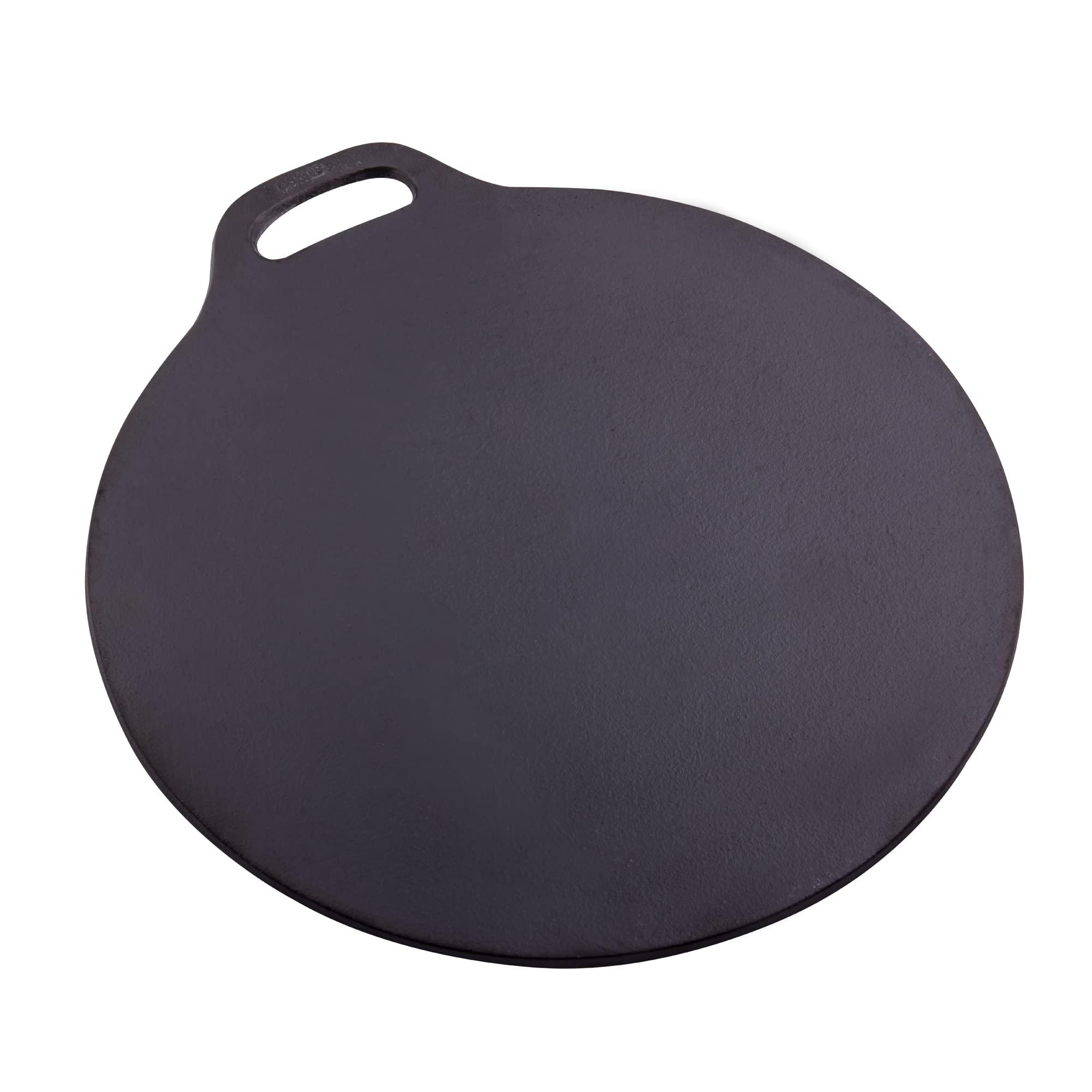 Victoria 12-Inch Cast Iron Tawa Dosa Pan - Pre-Seasoned Pizza Pan & Crepe Pan with Loop Handle - Flaxseed Oil Coated - Made in Colombia - Perfect for Indian Cooking, Flatbreads & Breakfast Crepes