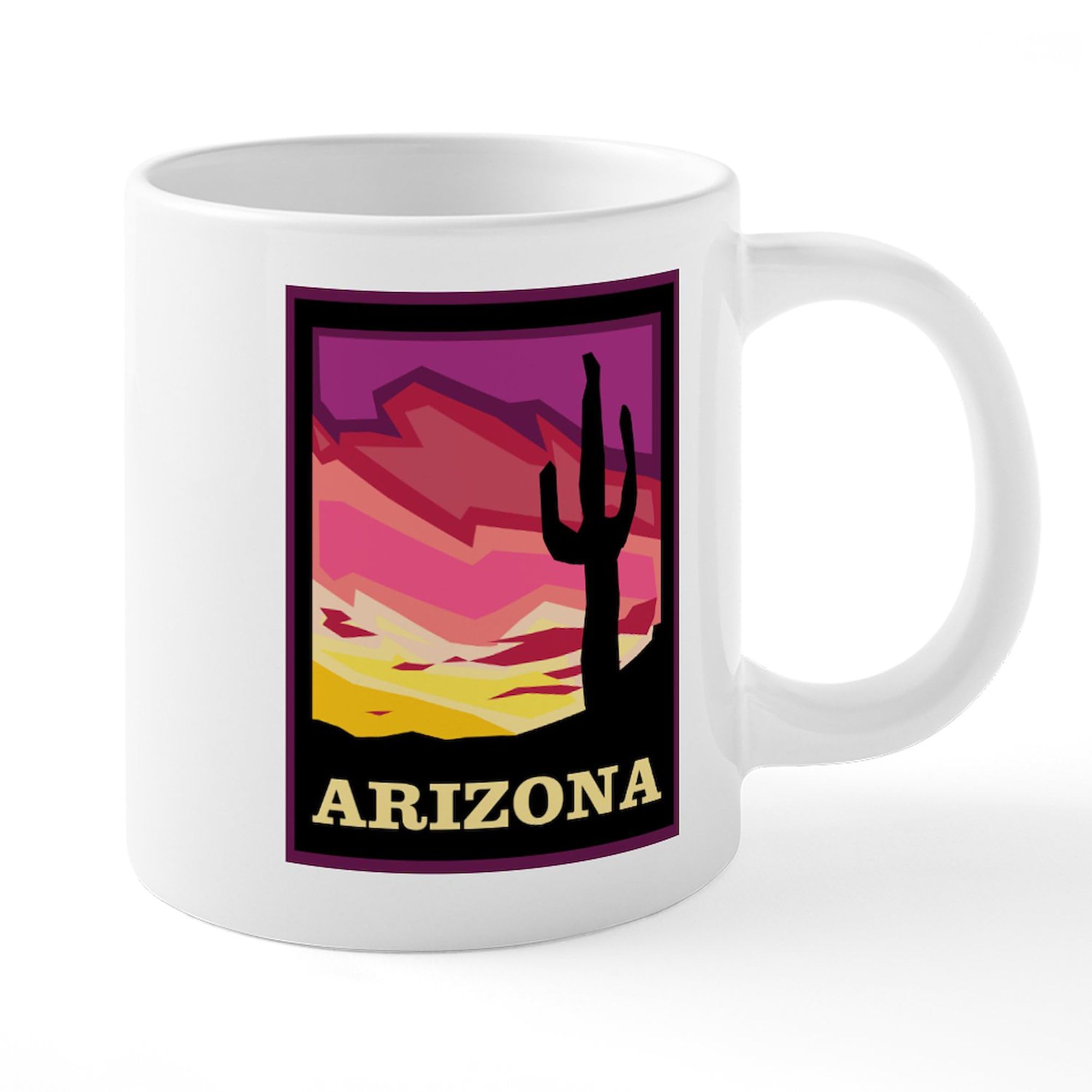 Arizona Themed 20 oz Ceramic Coffee Mega Mug - Large Insulated Travel Mug for Hot & Cold Beverages - Perfect for Home, Office, Camping & Road Trips