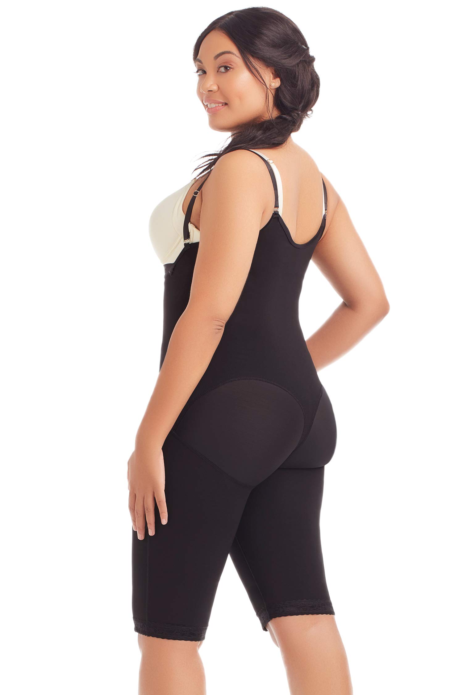 Fajas D'Prada Open Bust Tummy Control Butt Lifter Body Shaper with Zipper - Perfect for Postpartum, Weight Loss & Special Occasions