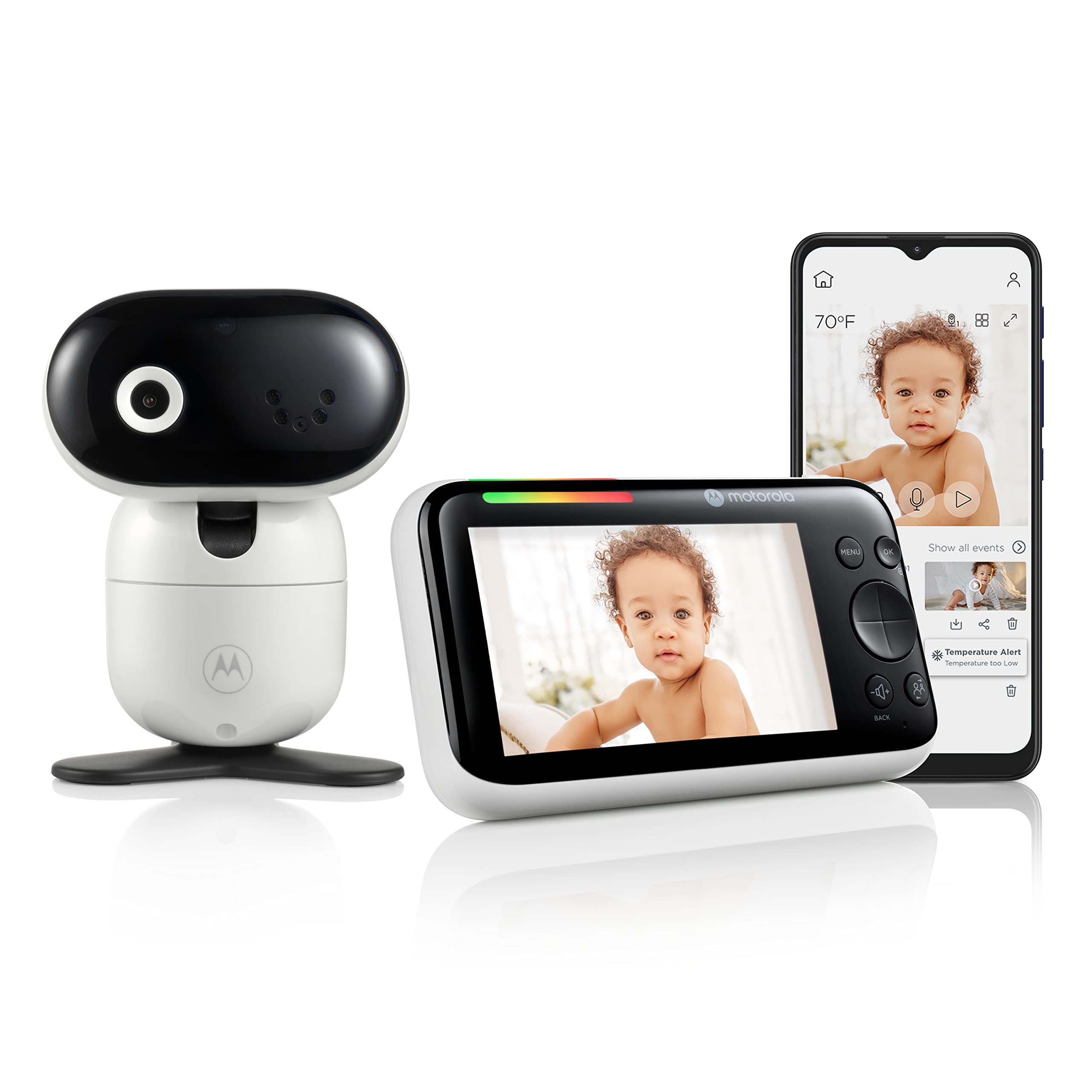 Motorola PIP1510 WiFi Video Baby Monitor with HD Camera, Night Vision & Two-Way Audio - Wireless Baby Monitoring System for Home, Nursery, and Travel Use