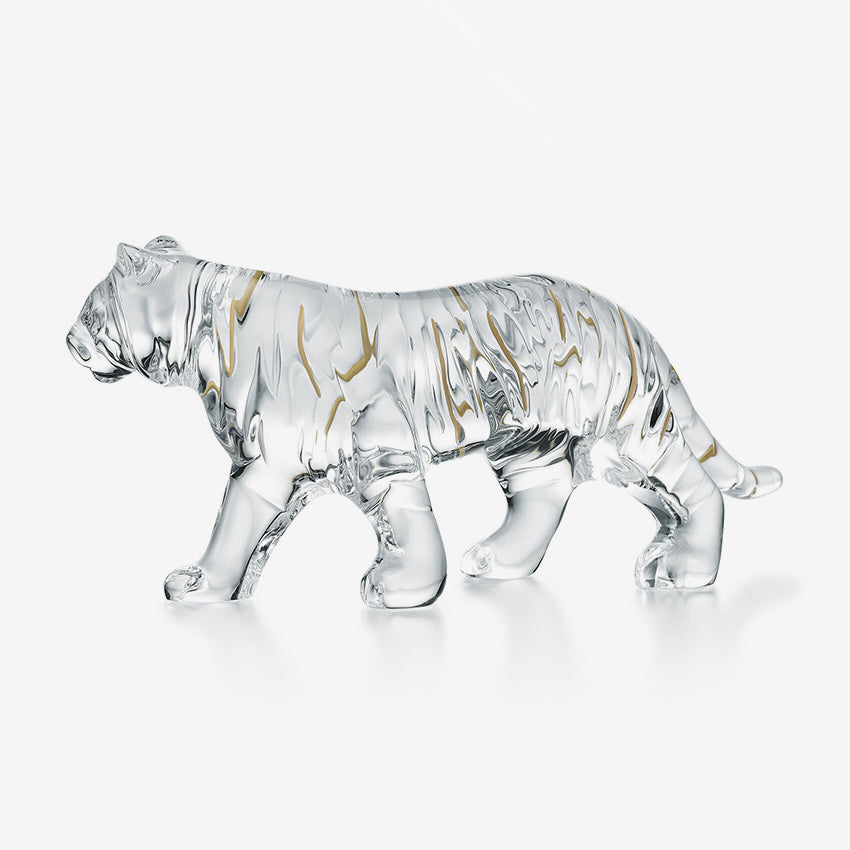 Baccarat Zodiac Tiger 2022 Limited Edition Clear & Gold Crystal Figurine - Perfect for Home Decor, Luxury Gifts, and Collectibles