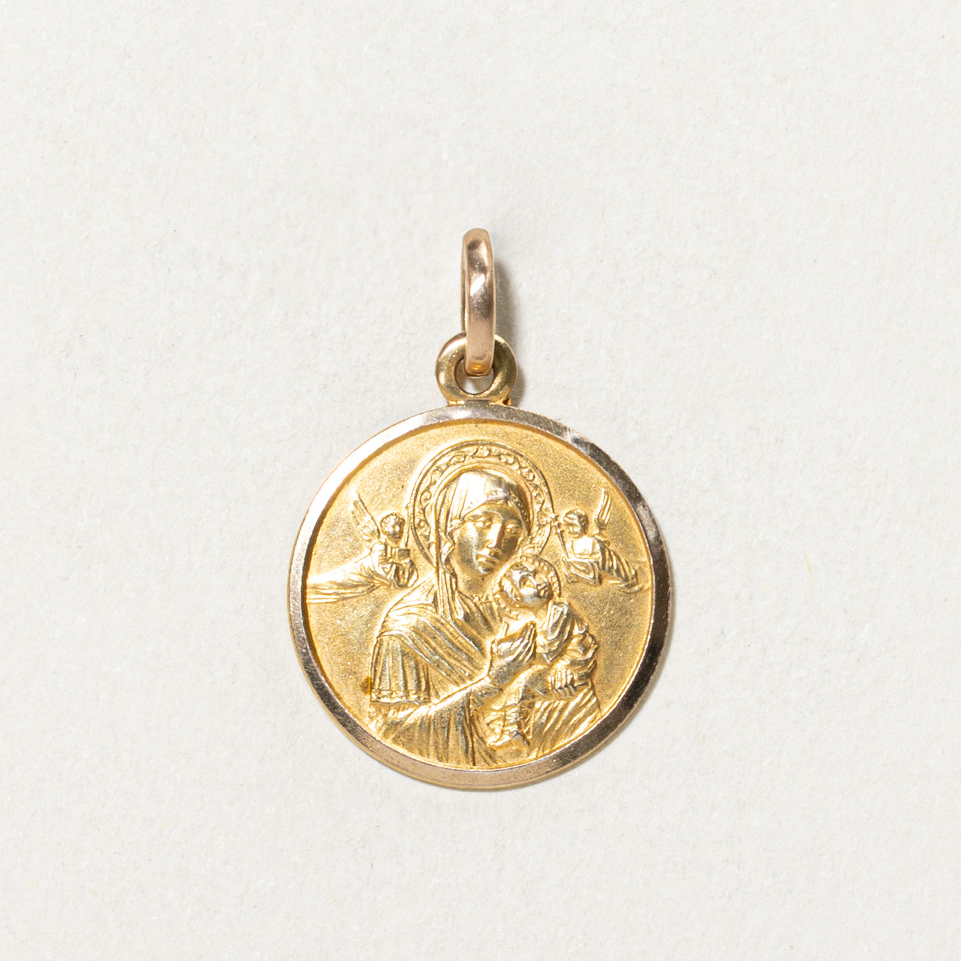 Vintage Italian Our Lady of Perpetual Help Pendant Necklace - Religious Catholic Medal Jewelry for Women - Perfect for Gifts, Prayer & Everyday Wear