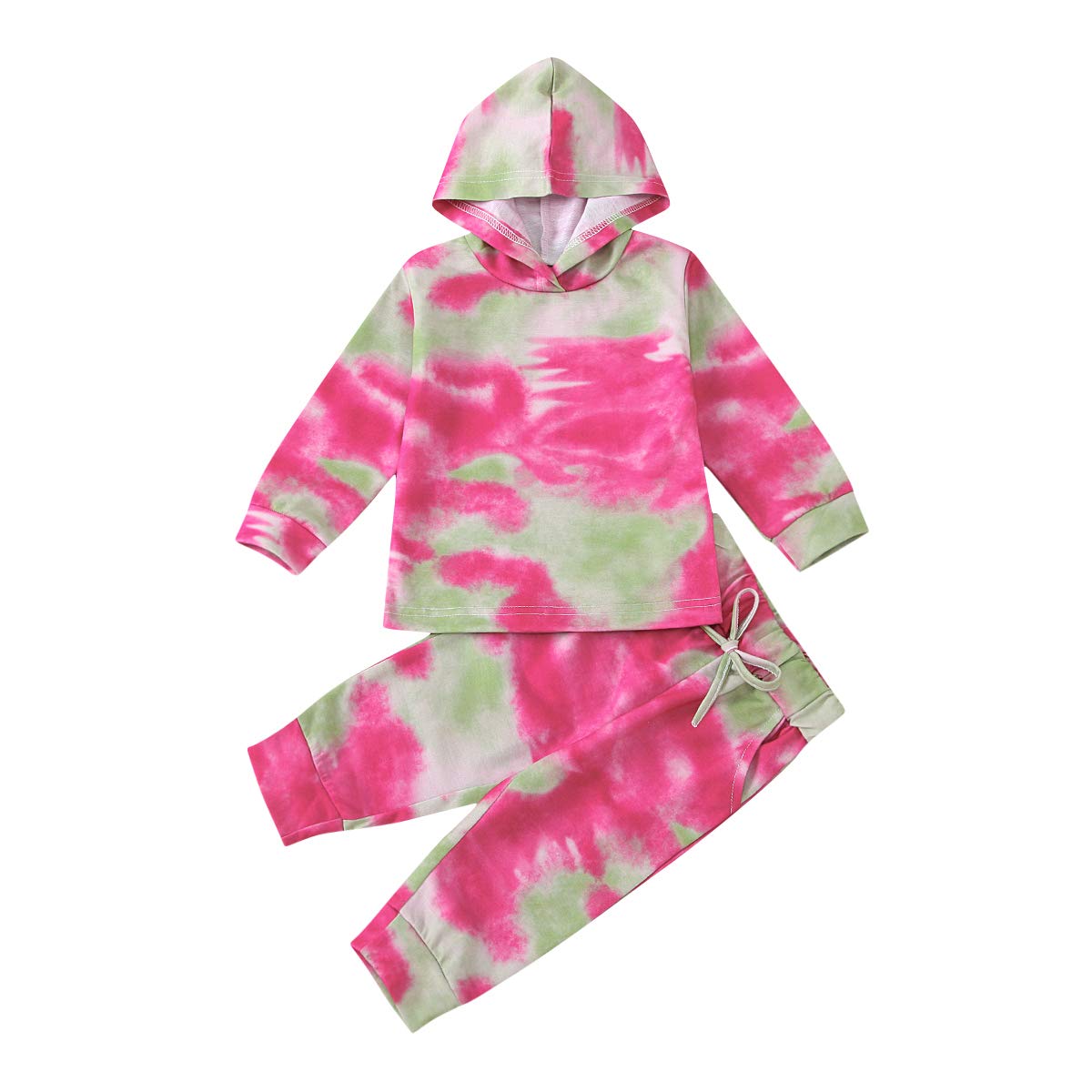 2PCS Tie Dye Hoodie & Pants Set for Baby Boys & Girls - Cozy Toddler Winter Outfit for Fall & Winter Seasons | Perfect for Playdates, Family Photos & Holiday Gatherings