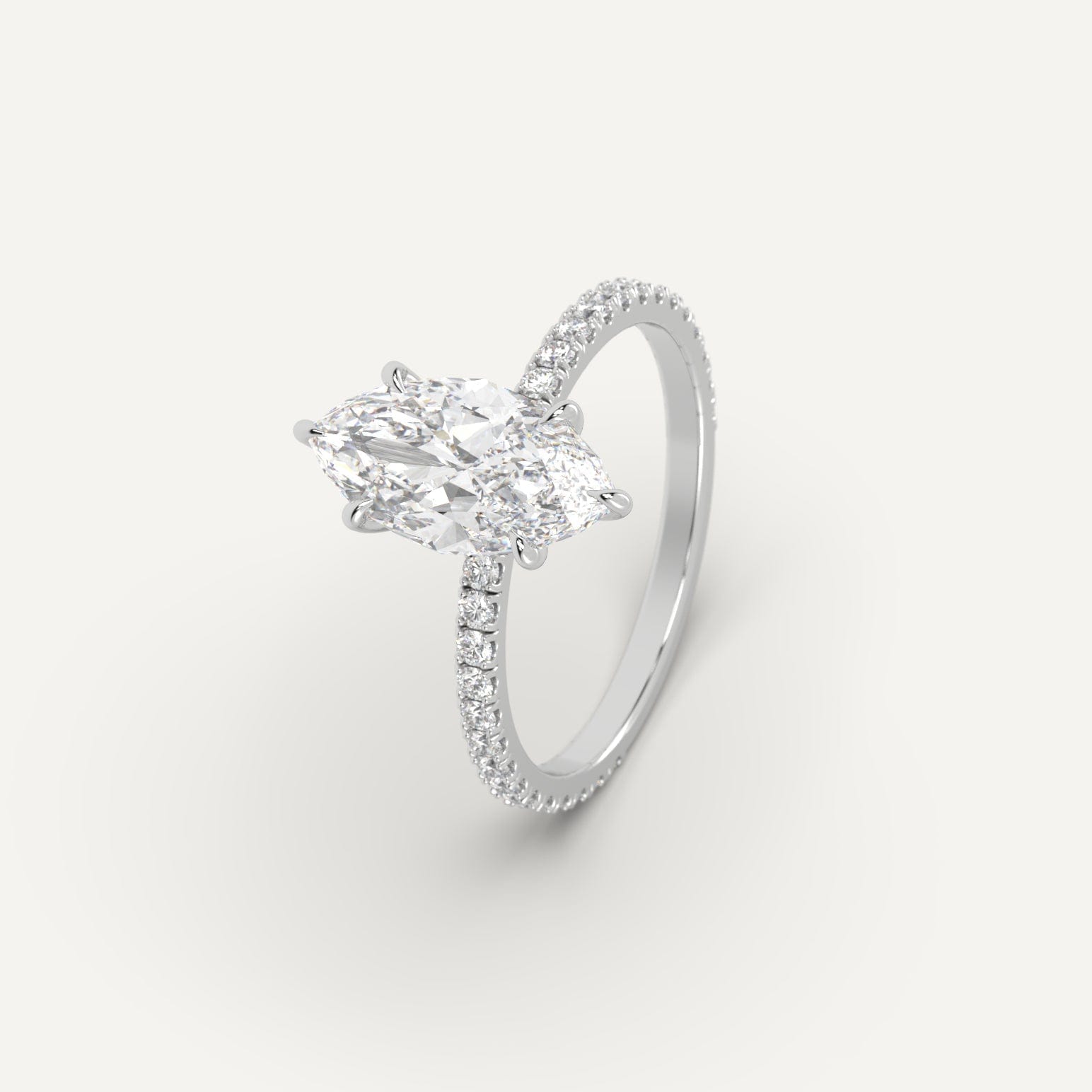 2 Carat Marquise Cut Diamond Ring - 14K White Gold Engagement Ring for Women | Perfect for Proposals, Anniversaries & Special Occasions
