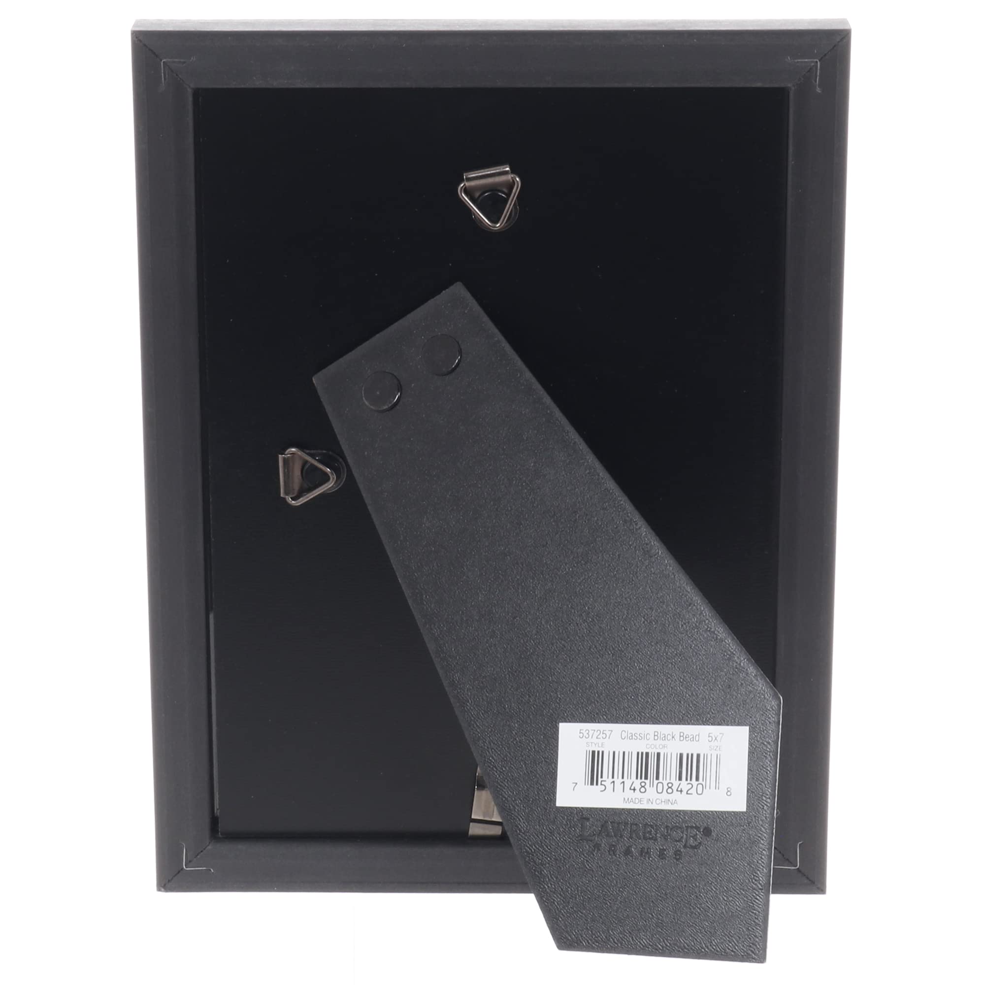 Lawrence Frames Classic Bead Picture Frame 5x7 Inch - Elegant Black Wooden Photo Frame for Wall or Tabletop Display - Perfect for Family Photos, Wedding Pictures, and Home Decor