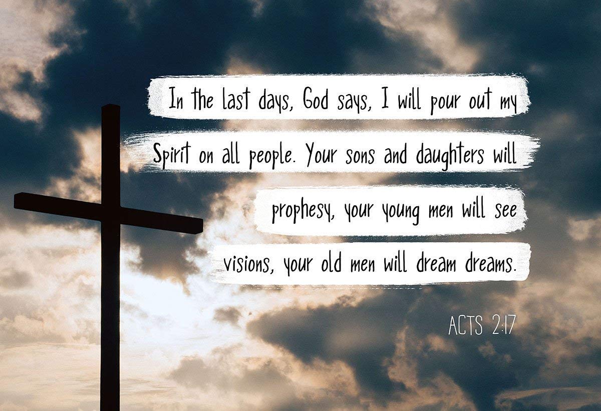 Acts 2:17 Bible Verse Poster - Inspirational Scripture Wall Art (13x19 Inches Unframed) - Christian Home Decor, Sunday School Gift, Office Motivation - Perfect Religious Present Under $20