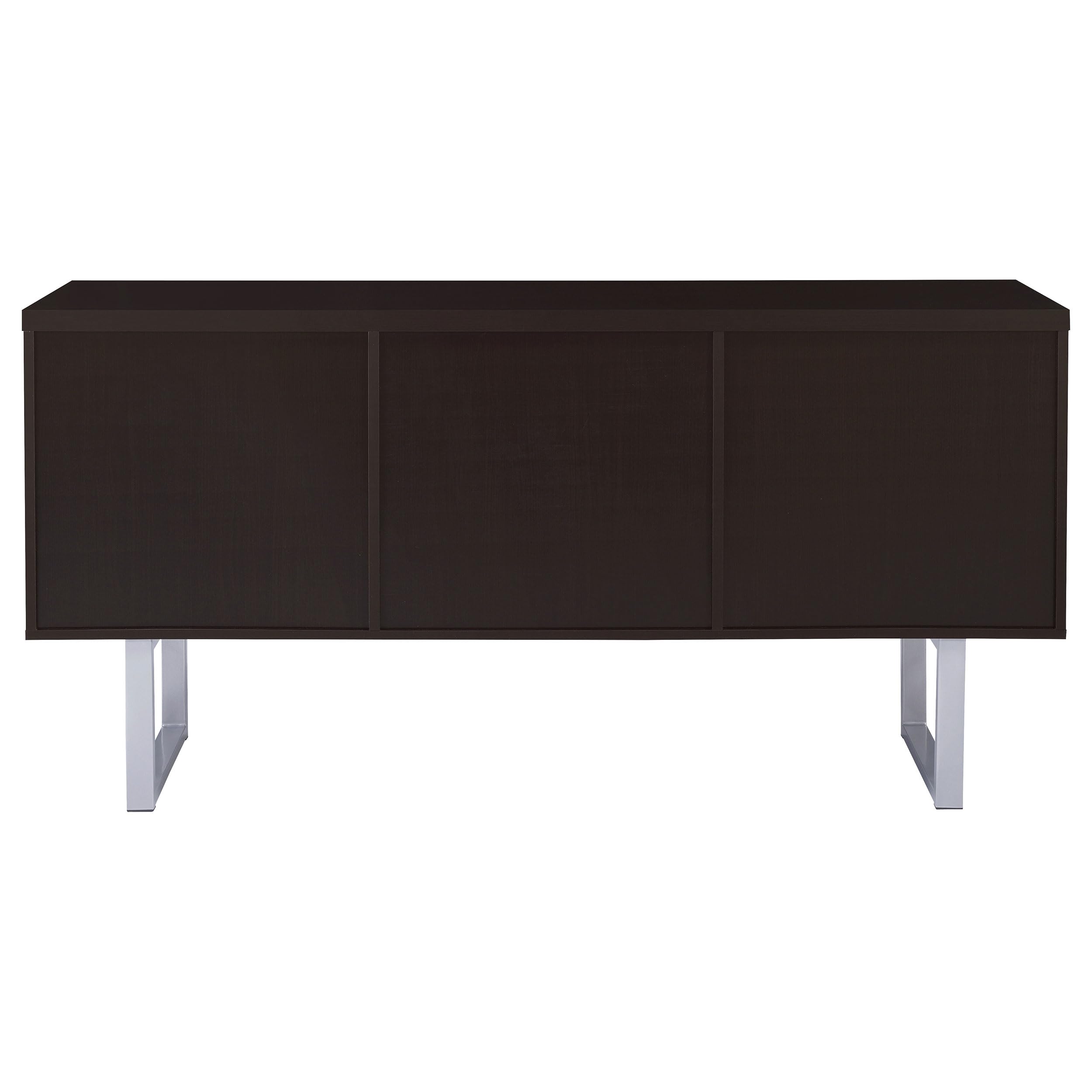 Coaster Home Furnishings Lawtey 5-Drawer Credenza with Adjustable Shelf in Cappuccino Finish - Perfect for Living Room Storage, Home Office Organization & Bedroom Furniture