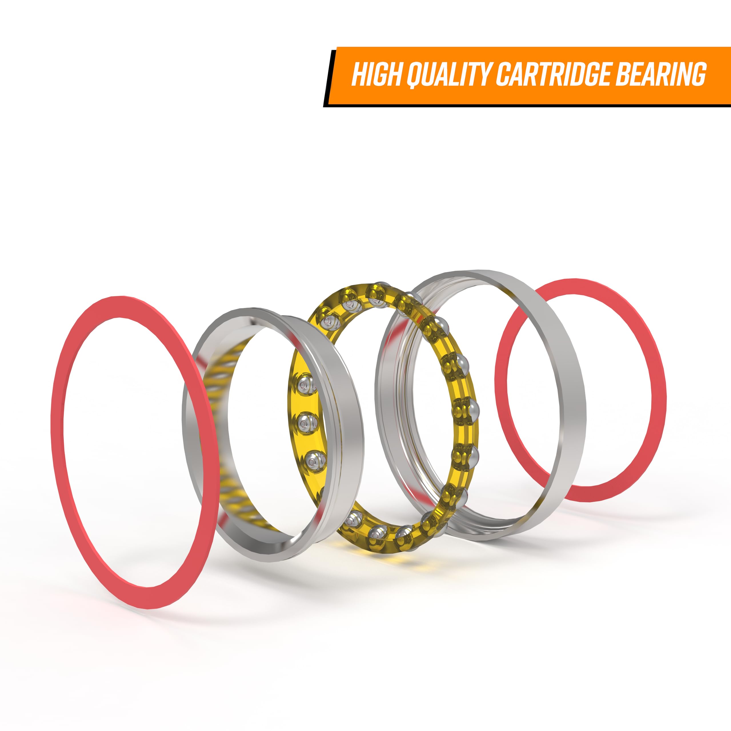 Premium FUNN Downhill Lower Headset - Angular Contact Bearings for Enhanced Steering Performance | Compatible with Mountain Bikes, BMX, Road Bikes & Gravel Bikes | Ideal for Downhill Racing, Trail Riding & Off-Road Adventures