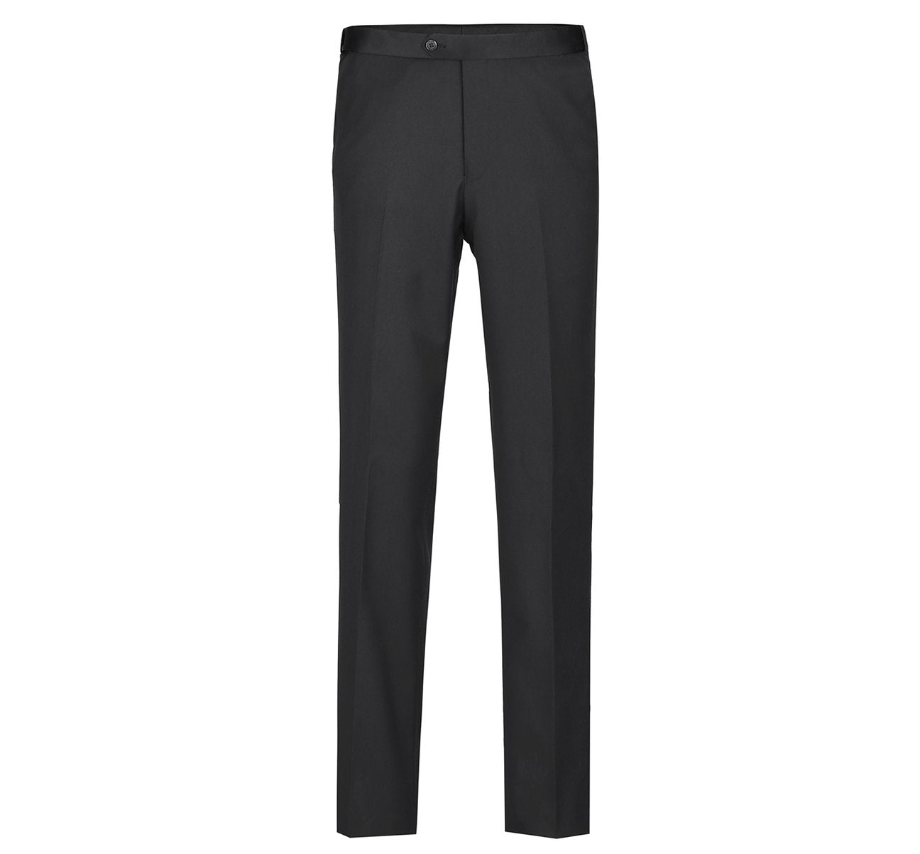 Alessandro Vitello by Renoir 100% Wool Satin Notched Lapel Classic Fit 2-Piece Tuxedo Suit RI508 - Perfect for Weddings, Prom, Black Tie Events & Formal Occasions