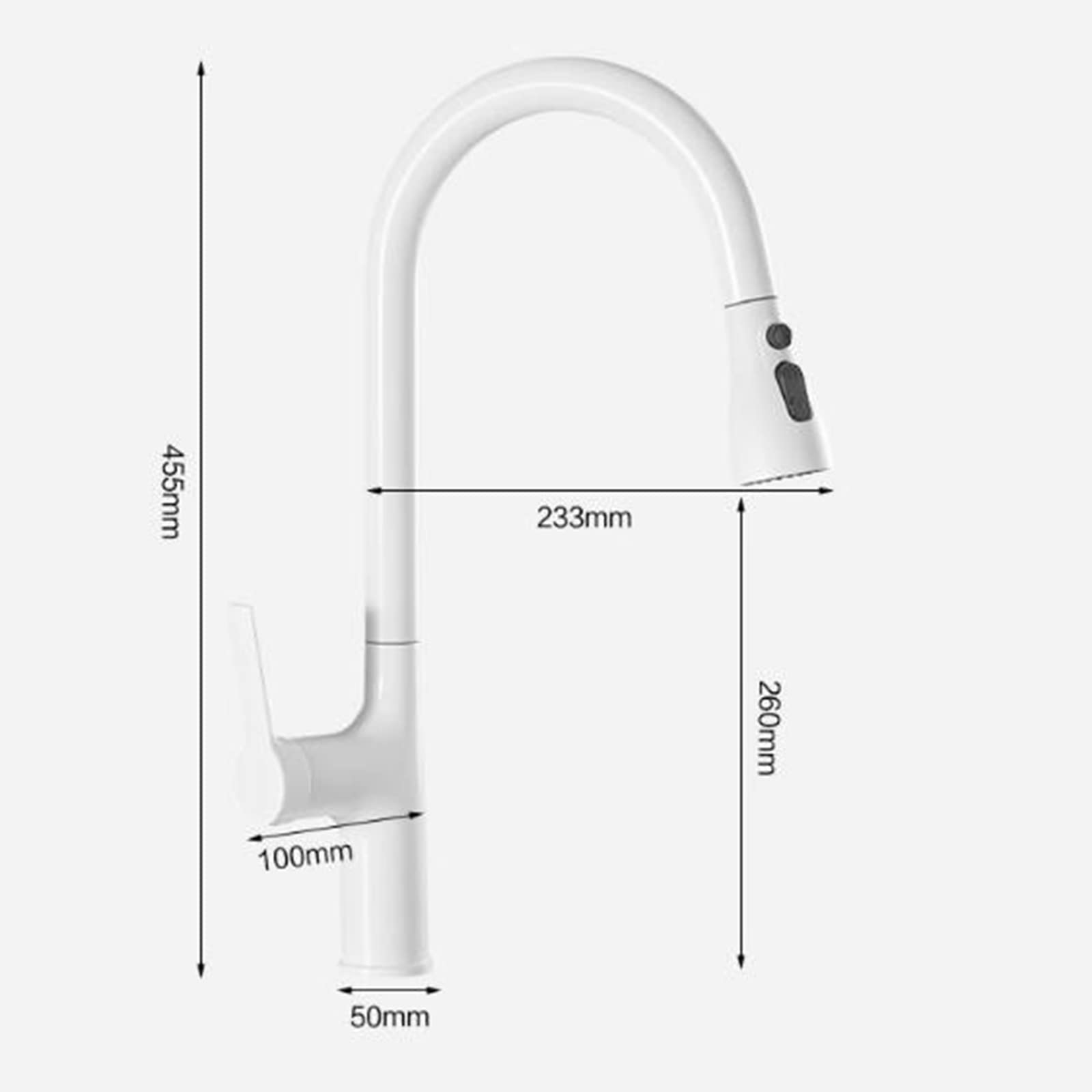 Stainless Steel Pull Down Kitchen Faucet with Swivel Spout & Sprayer - Hot & Cold Water Mixer Tap for Sink - Perfect for Modern Kitchens, Dishwashing & Food Prep