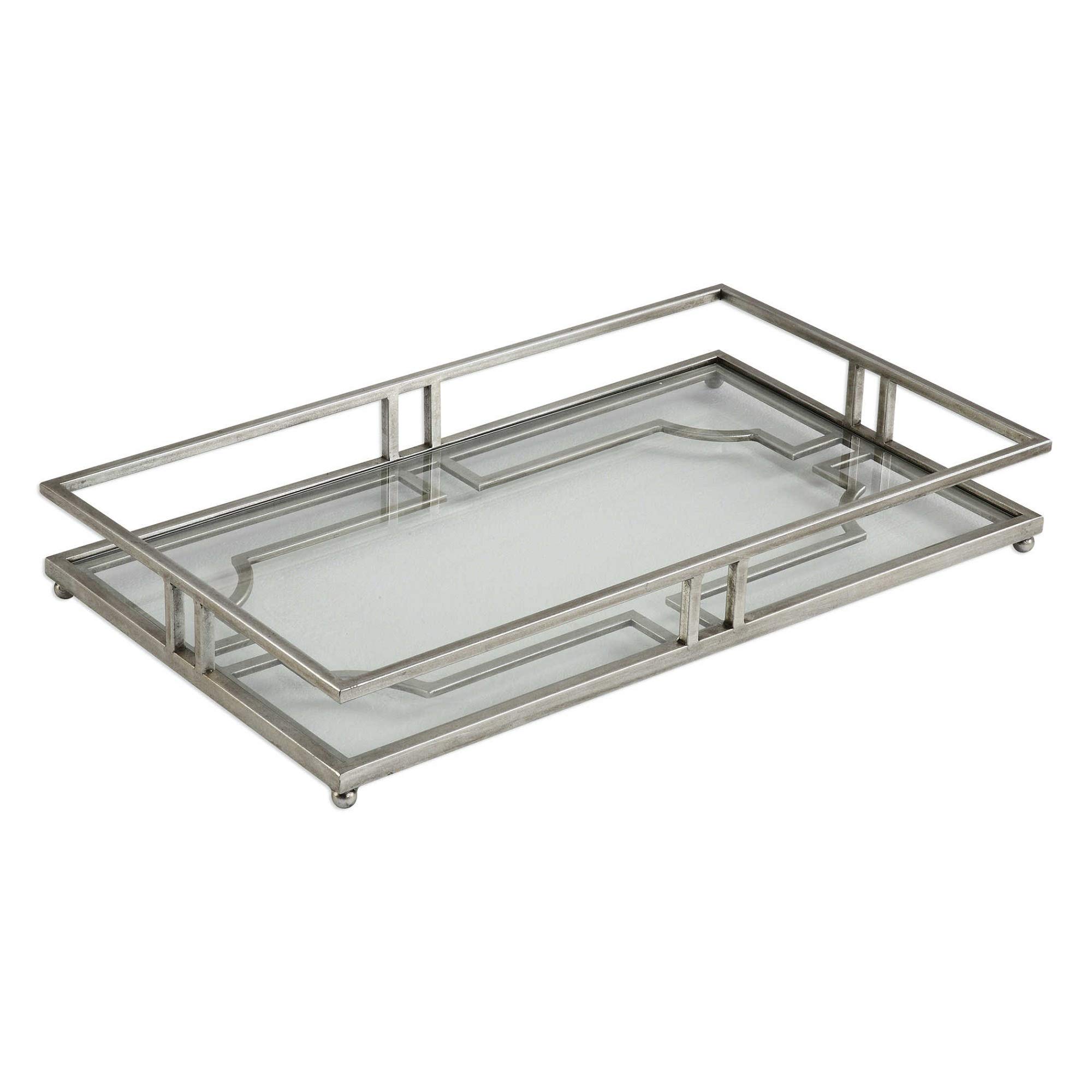 Forged Iron Silver Leaf Tray 3.5