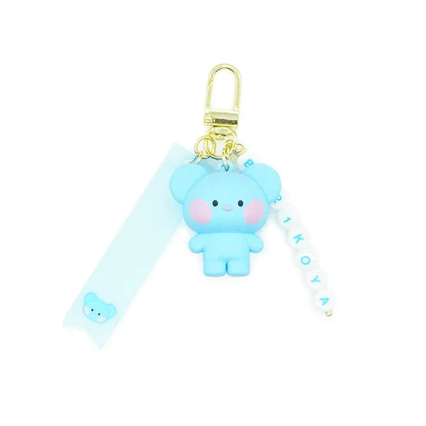 BT21 Koya Mini Figure Keychain - Personalized Custom Keyring for Bags & Backpacks - Cute Collectible Gift for BTS Fans & KPOP Lovers