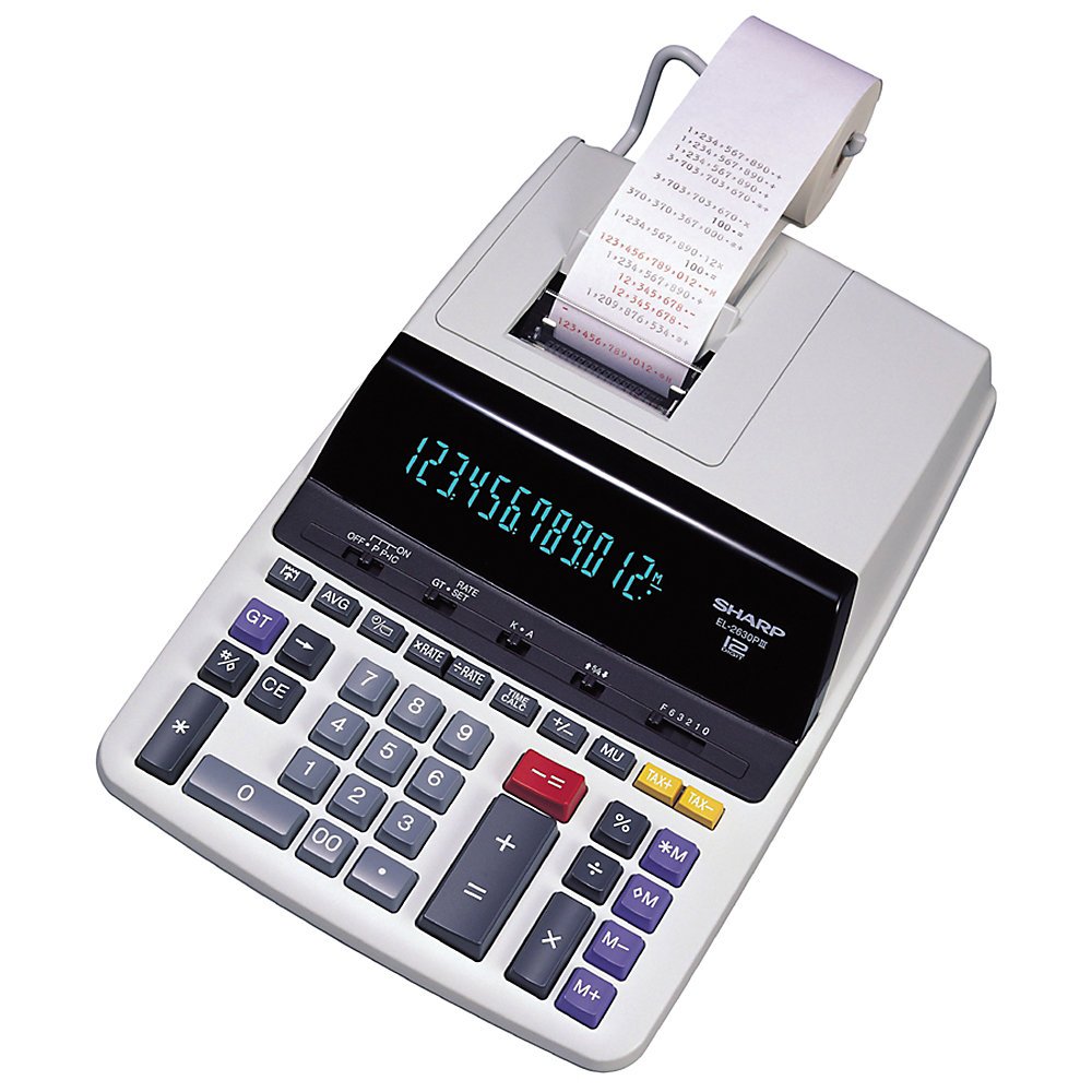 Sharp EL2630PIII Heavy Duty Printing Calculator for Office, Accounting & Business - Fast, Reliable & Durable Financial Calculator with Large Display