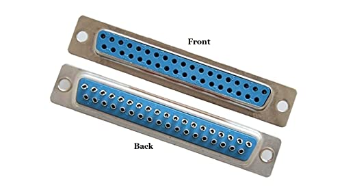 Premium DB37 Female Solder Kit with No Ear Full Profile Metal Hood - High Quality Connector for Automotive & Industrial Use (Great for Wiring Projects, DIY Repairs, and Electronic Installations)