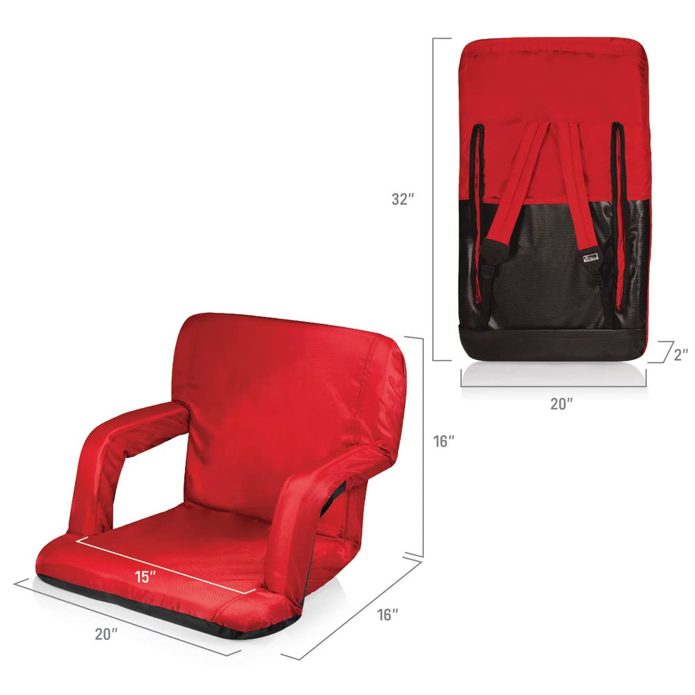 NHL New Jersey Devils Portable Ventura Reclining Stadium Seat - Comfortable Folding Chair for Hockey Games, Outdoor Sports & Tailgating Events