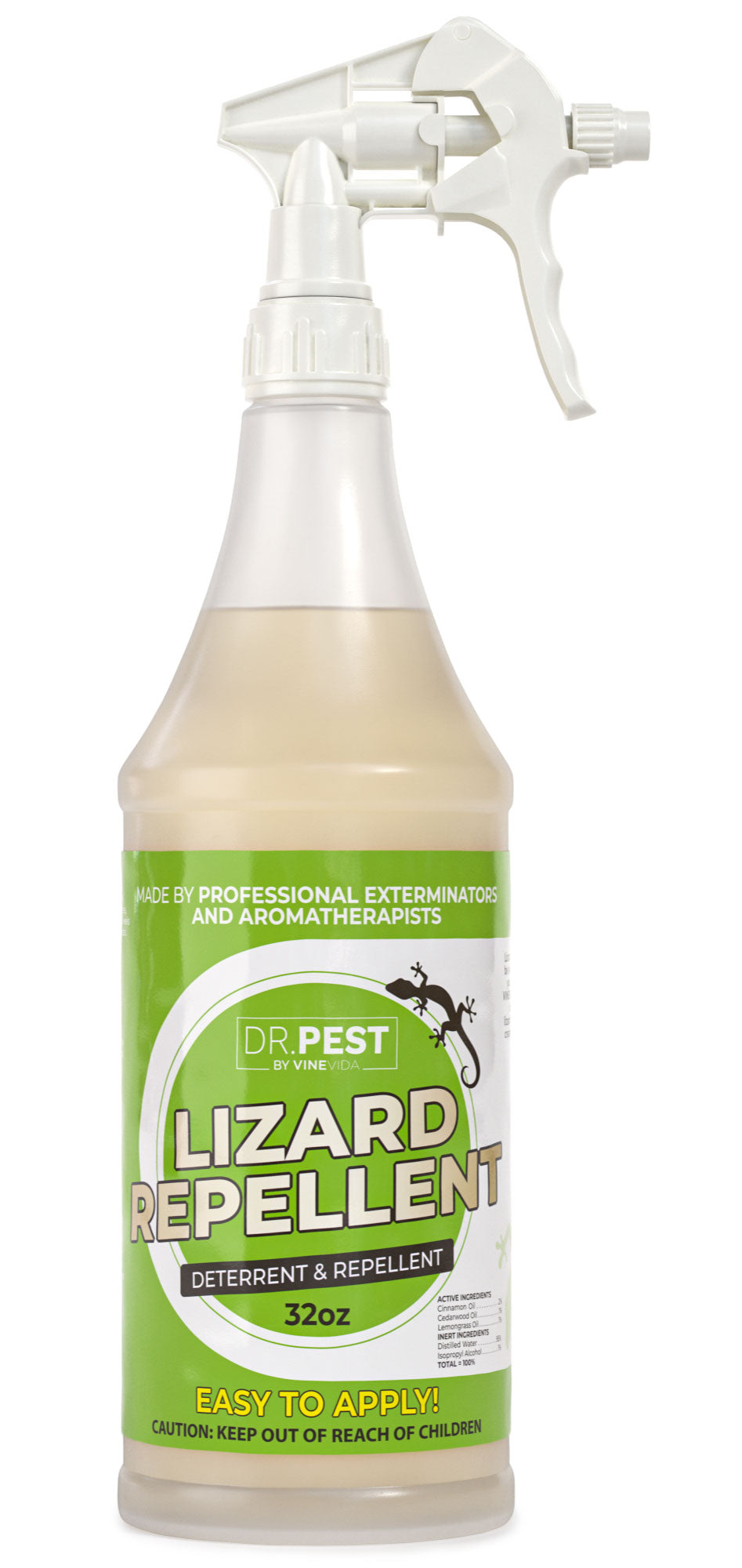 Natural Lizard Repellent Spray - Safe & Effective Outdoor/Indoor Pest Control for Home, Garden & Patio | Keeps Lizards Away from Walls, Windows & Doors