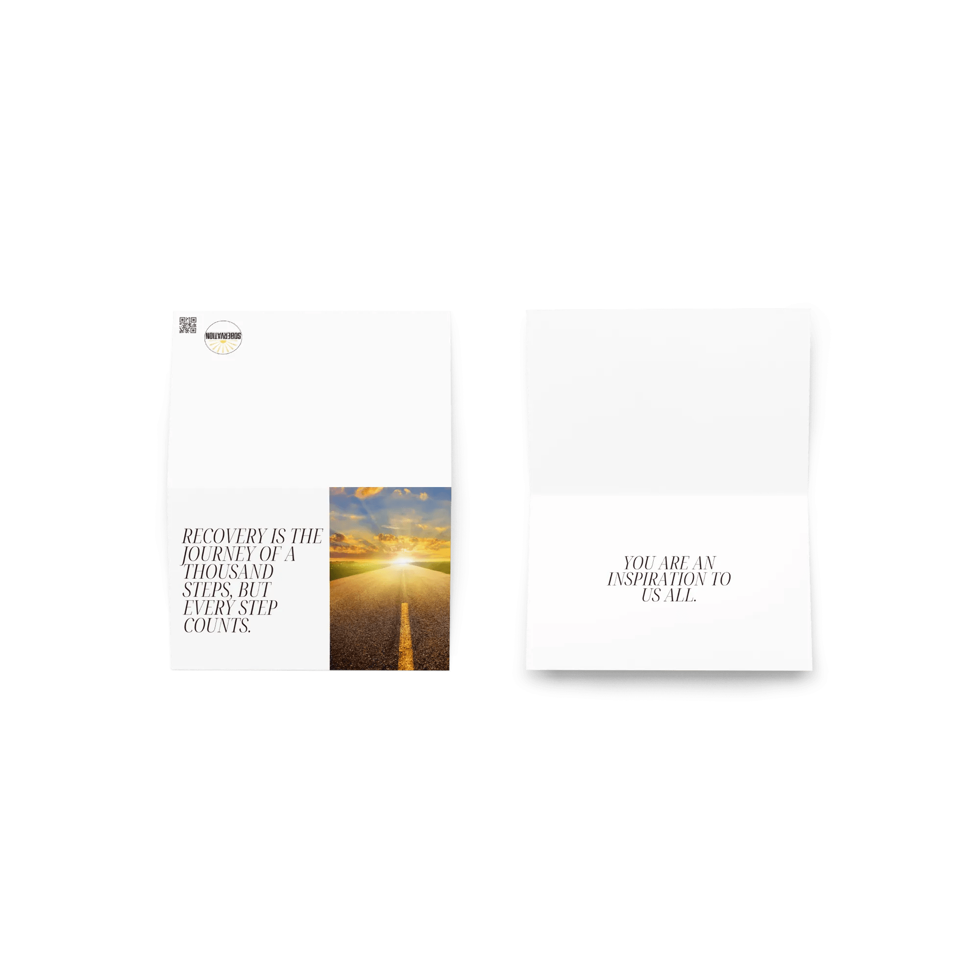 You Are An Inspiration Sobriety Card - Motivational Recovery Gift for AA, NA, Sobriety Anniversary - Perfect for Encouragement in Addiction Recovery & Support Groups