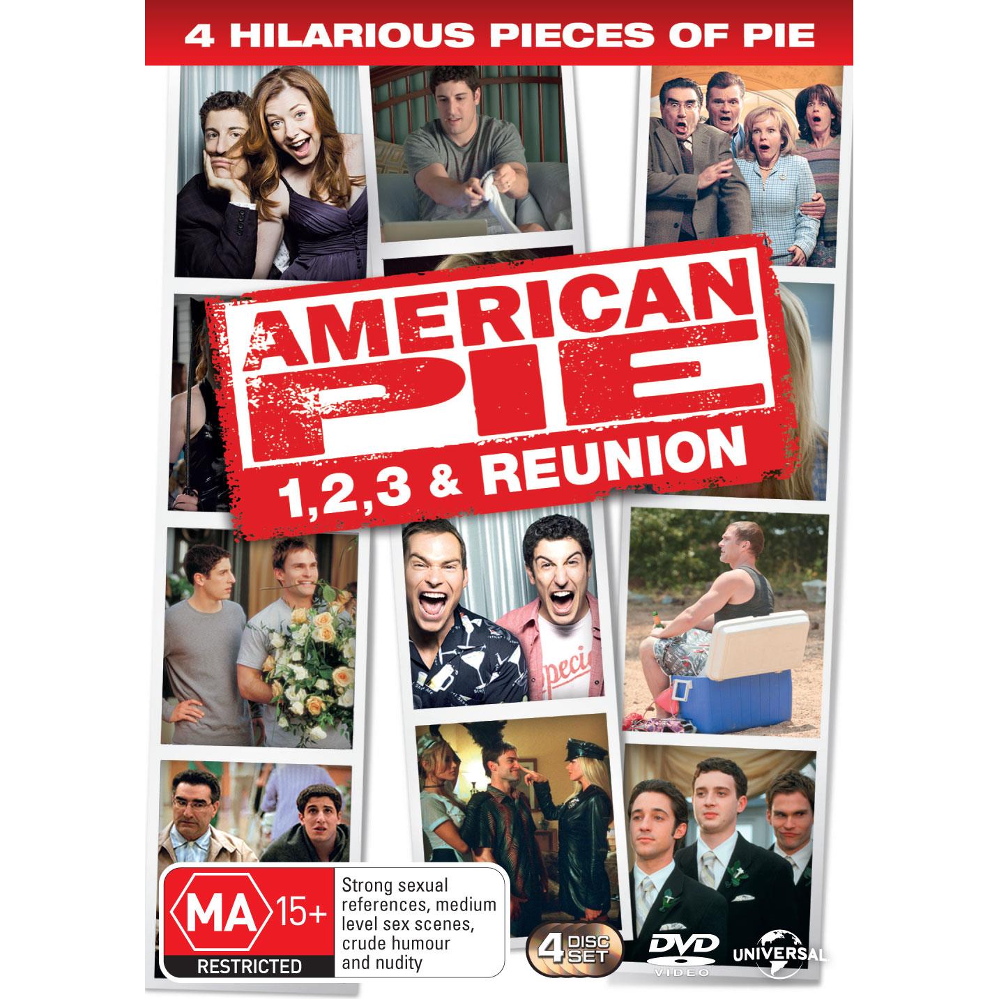American Pie Quadrilogy DVD Collection - Complete 4-Movie Set | Comedy Film Series for Teens & Adults | Perfect for Movie Nights & Gifts