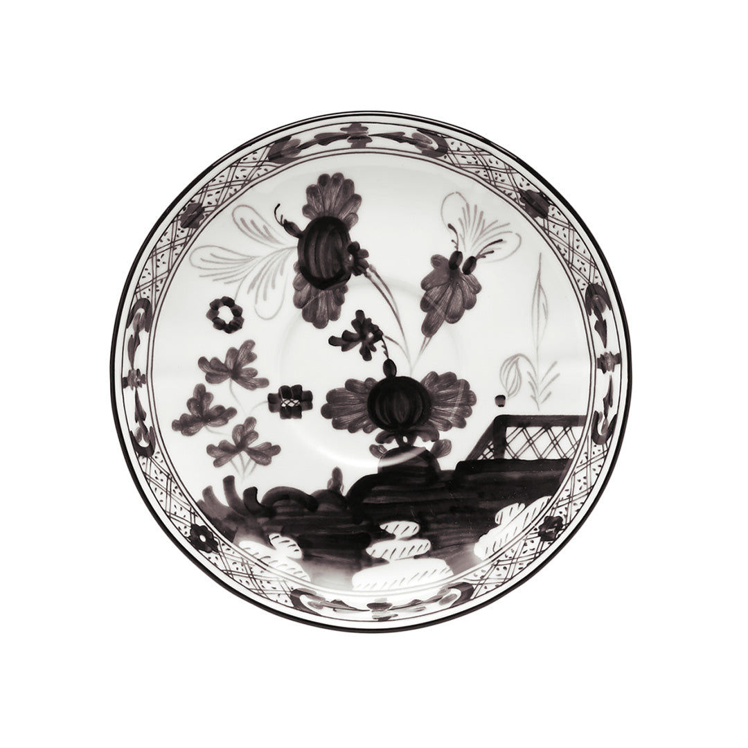 Oriente Italiano Coffee Saucer Set - Premium White Porcelain Espresso Cup Plates for Italian Coffee, Tea, and Desserts - Perfect for Home, Cafe, and Restaurant Use