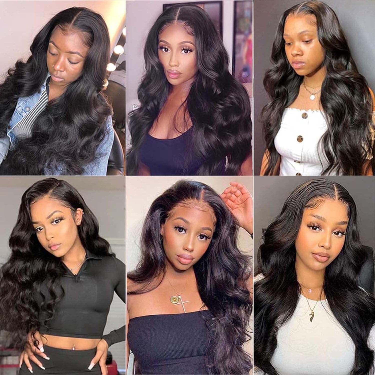 13x6 HD Lace Front Human Hair Wig - Body Wave Pre Plucked Glueless Lace Wig for Women | Natural Looking Everyday & Party Hairstyle