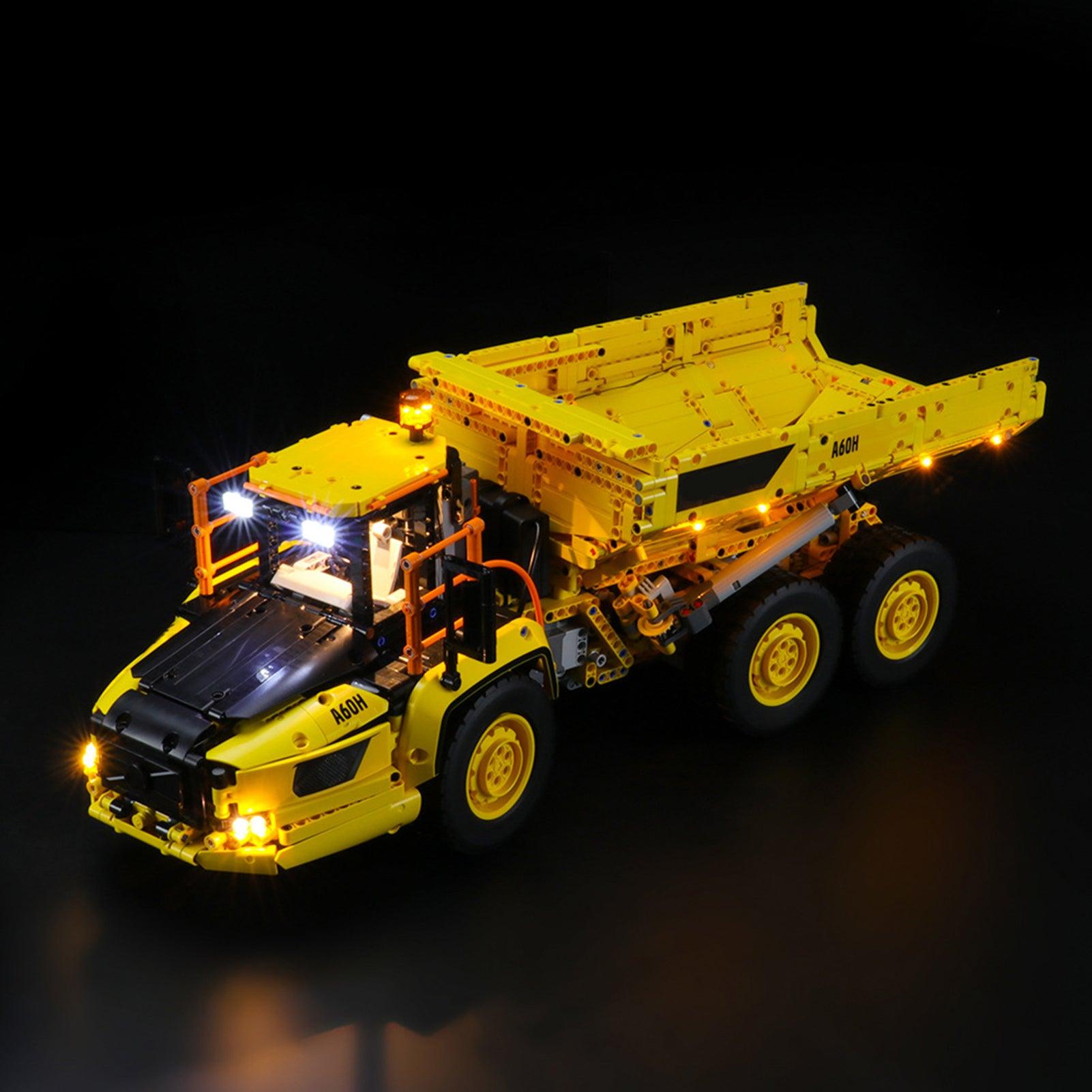 LEGO Technic Volvo Articulated Hauler 6x6 Light Kit - Compatible with Set 42114 - Enhance Your Model with Realistic LED Lighting for Night Displays & Showcases