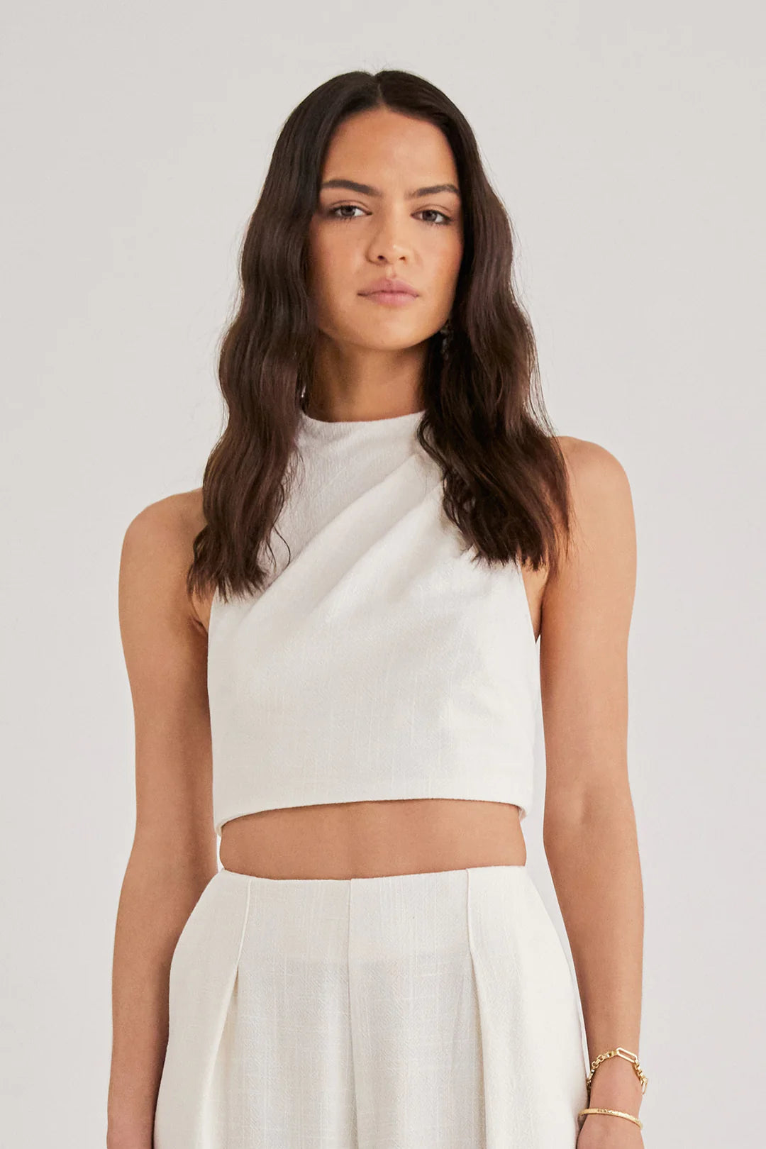 Ayla Crop Top Women's Fashion White Short Sleeve T-Shirt for Summer Outfits, Casual Wear, and Street Style