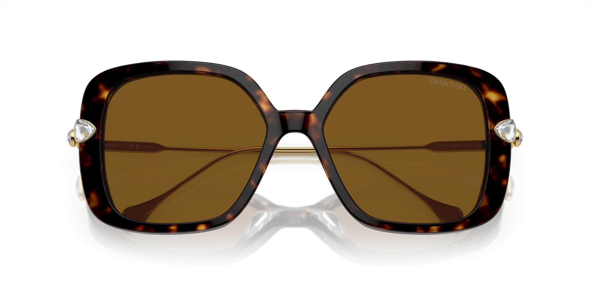 Swarovski Women's Sk6011 Square Sunglasses - UV Protection, Luxury Fashion Sunglasses for Women - Perfect for Beach, Driving & Outdoor Activities
