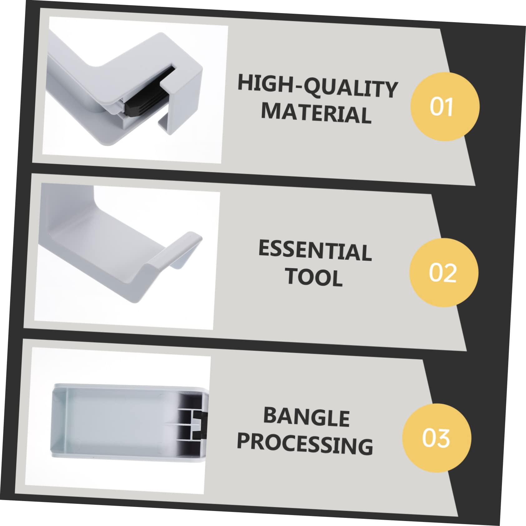 8-Pack Plastic Headphone Hanger Stand - Universal Headset Hook Holder for Desk, Wall Mount Earphone Organizer - Perfect for Office, Gaming Setup & Home Organization