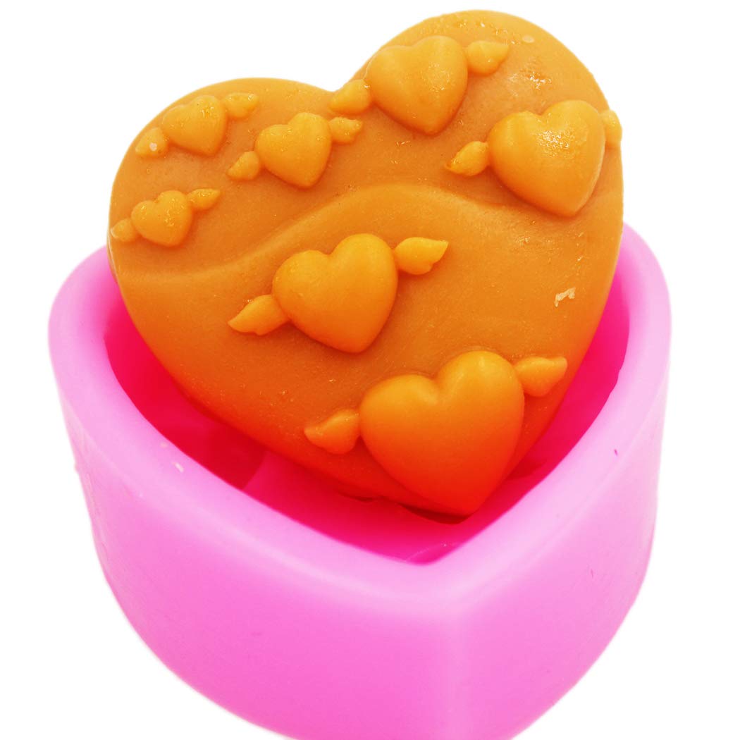 Heart-Shaped Silicone Soap Mold for DIY Handmade Soap Making - Perfect for Valentine's Day Gifts, Wedding Favors, and Craft Projects