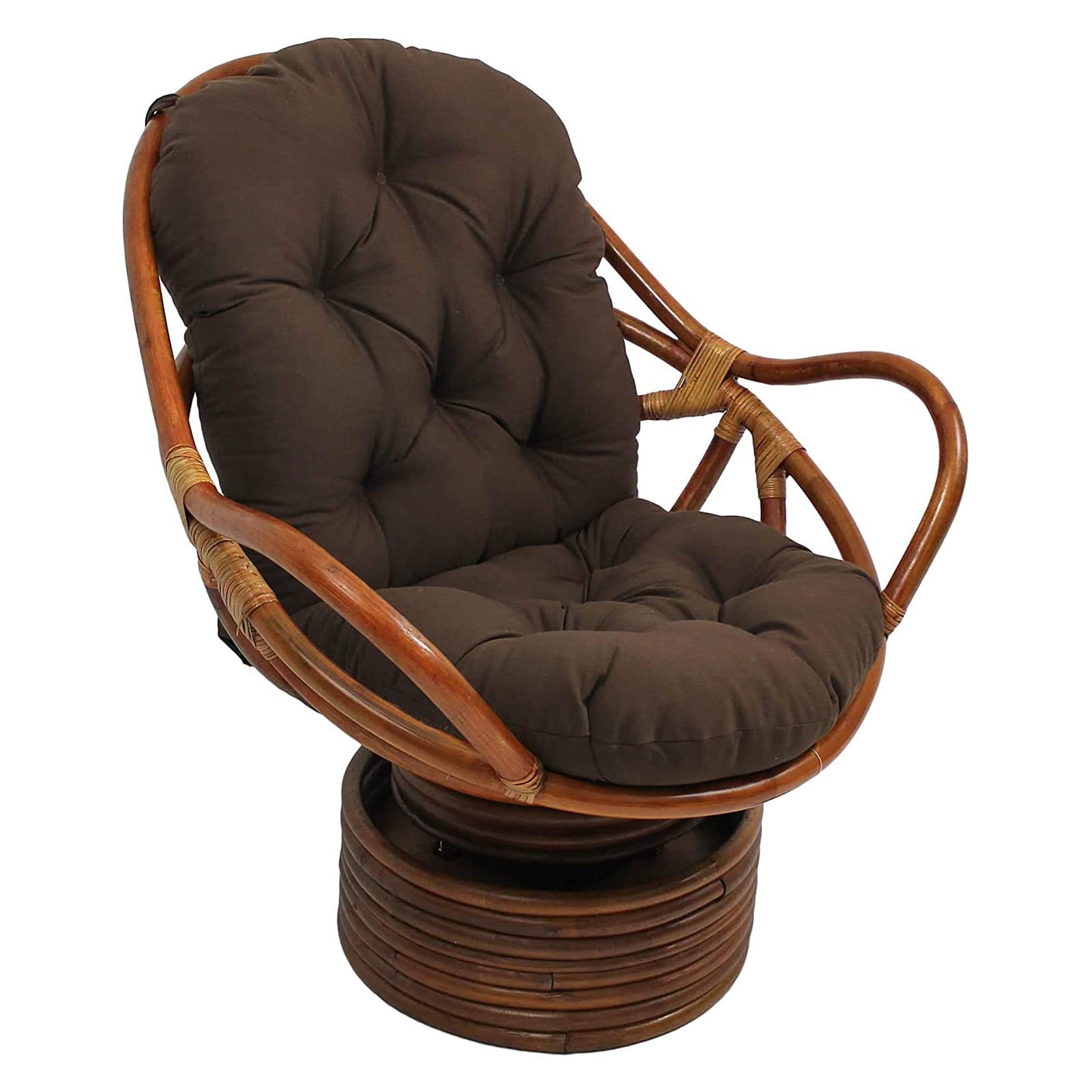 Swivel Rocker Chair Cushion - Thickened Outdoor Rocking Chair Pad for Garden, Hammock & Papasan Chairs - Comfortable Brown Seat Cushion | Perfect for Patio, Deck, Porch & Backyard Relaxation