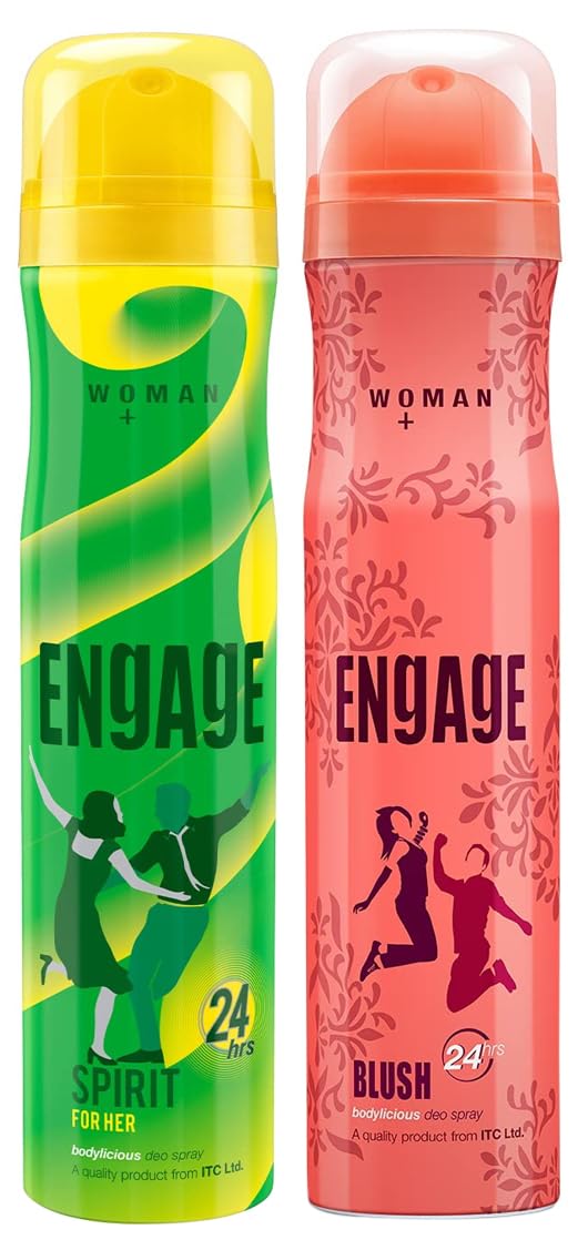 Engage Spirit For Her Deodorant Spray - Cheerful & Jolly Scent for Women | Skin-Friendly Formula | 150ml | Perfect for Daily Use & Active Lifestyles