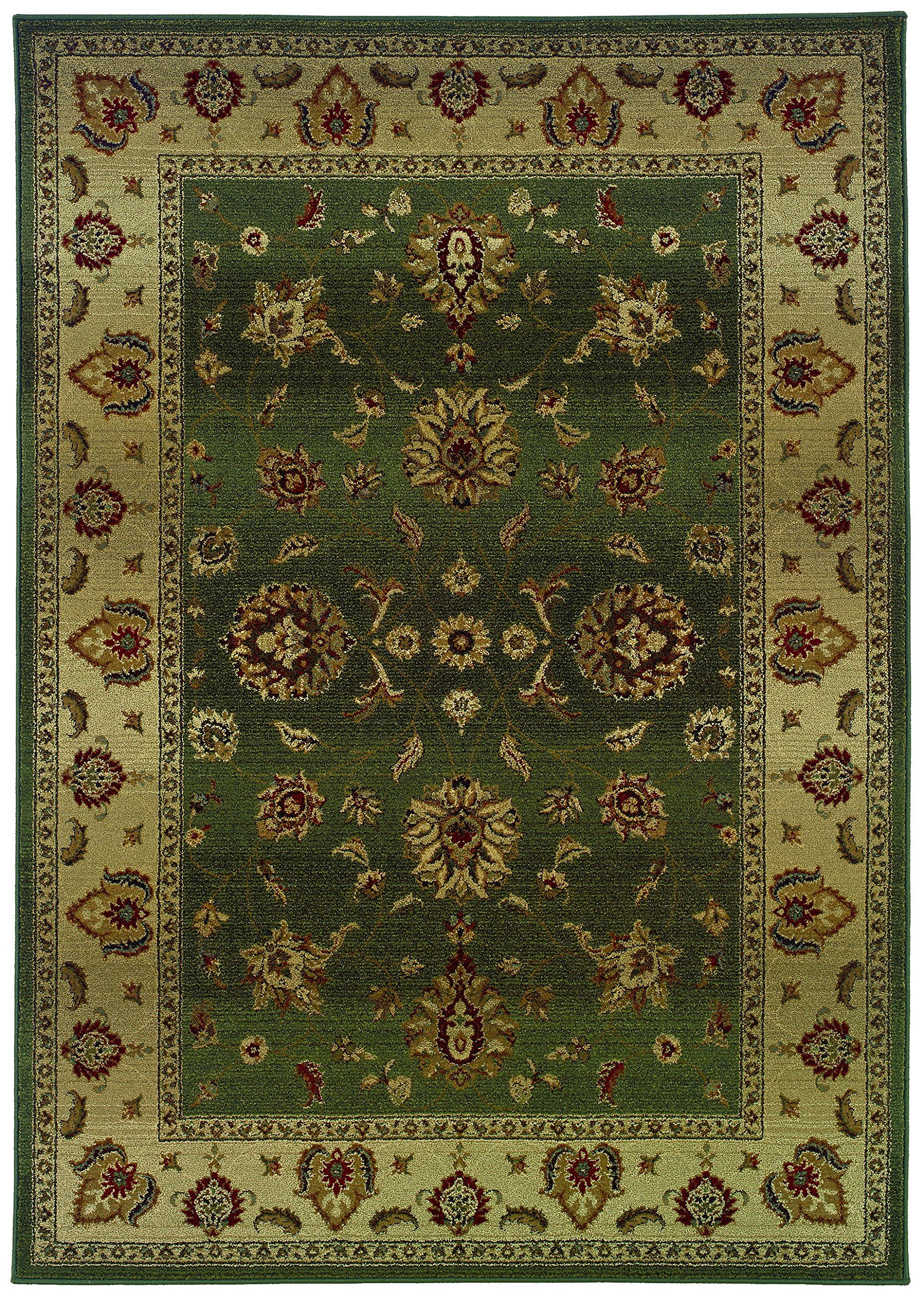 Persian Green and Beige Runner Rug 2'7