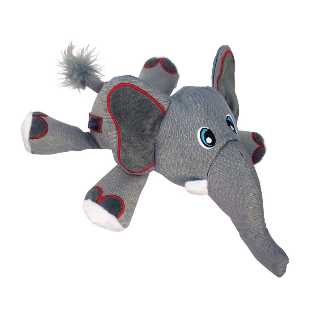 KONG Cozie Ultra Ella Elephant Plush Dog Toy with Squeaker & Reinforced Seams - Durable Chew Toy for Large Breed Dogs - Perfect for Playtime, Training & Cuddling