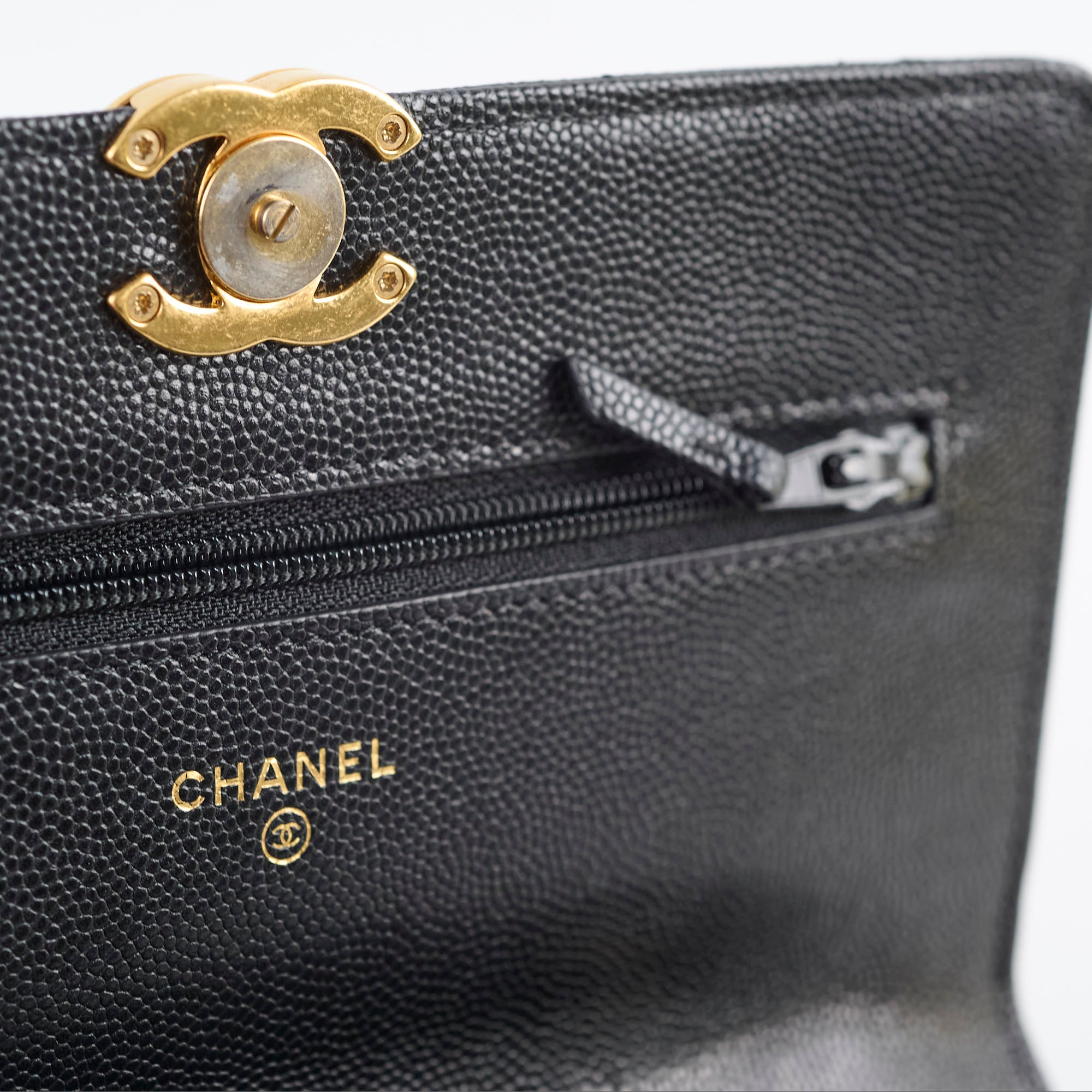 Chanel 2022 Seasonal Top Handle Wallet On Chain in Black Caviar Leather - Perfect for Evening Events & Luxury Fashion Accessories