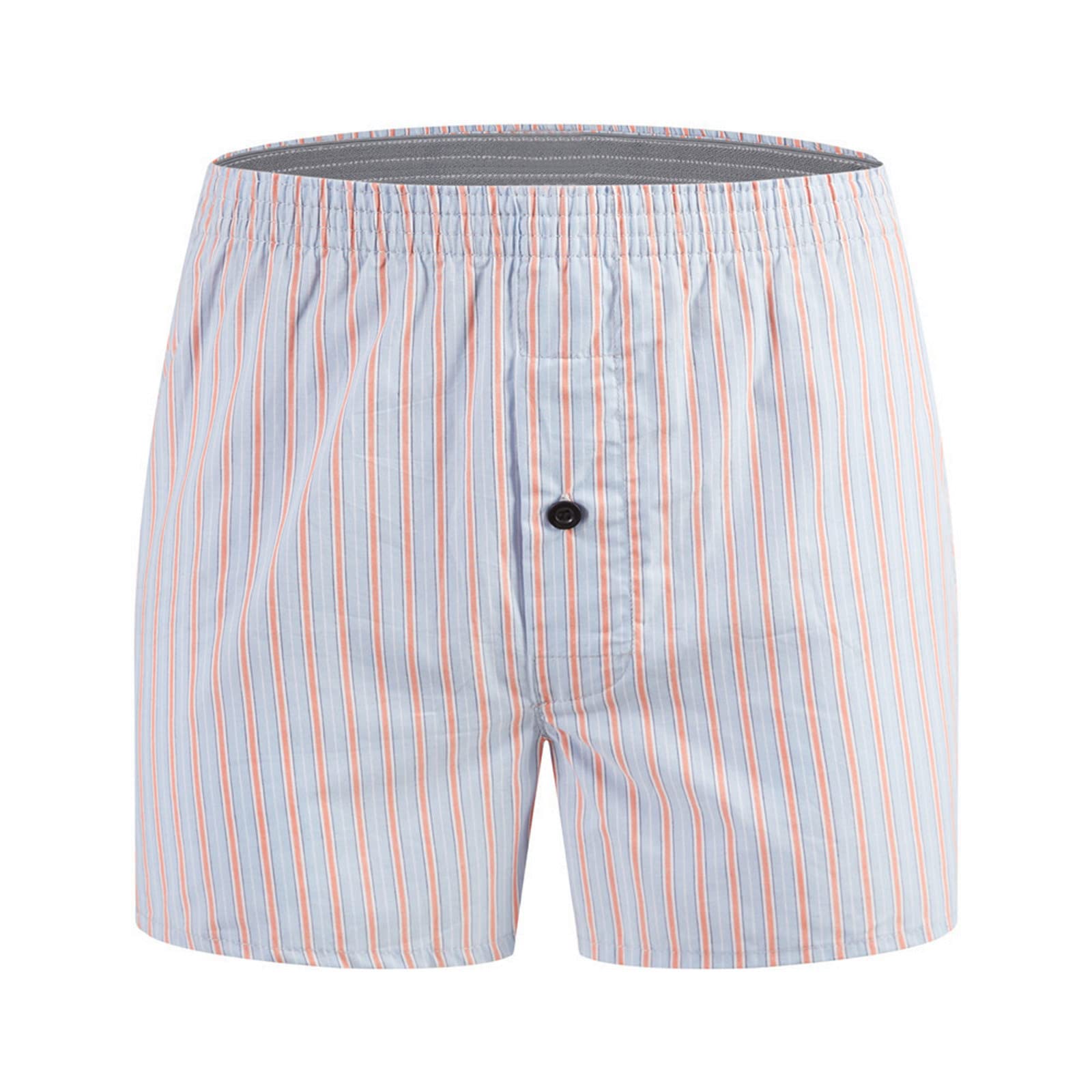 **Men's Soft Lightweight Plaid Boxer Briefs - Waffle Lounge Sleep Shorts with Elastic Waistband - Comfortable Casual Pajama Shorts for Home, Travel & Relaxation**