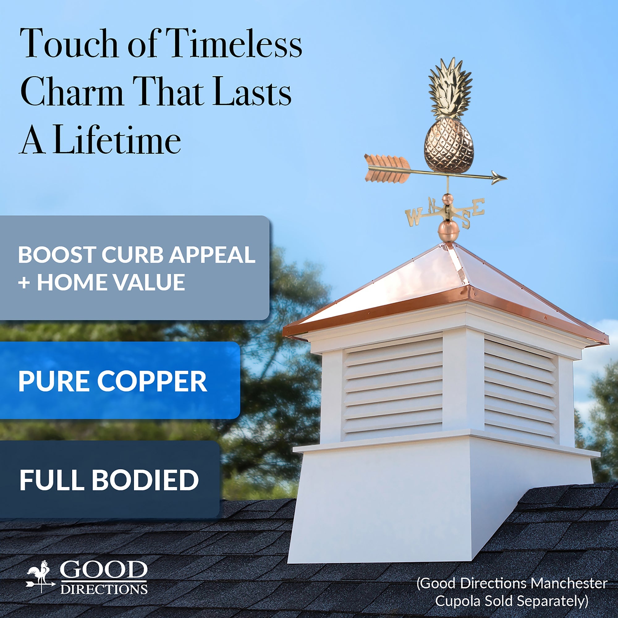Handcrafted Pineapple Weathervane for Garden & Roof Decor - Unique Outdoor Metal Weather Vane with Spinning Design - Perfect for Farmhouse, Beach House, or Tropical-Themed Yard