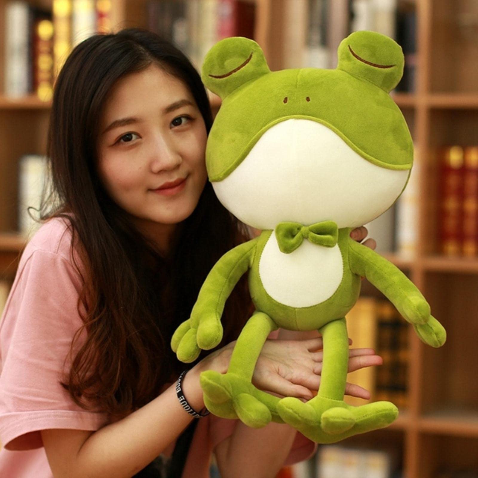 ZYKAA 50-85cm Soft Plush Frog Stuffed Animal Toy - Green Cartoon Frog Plushie with Down Cotton Filling, Cute Gift for Kids, Birthday Present, Nursery Decor, Baby Shower Gift, Toddler Comfort Toy