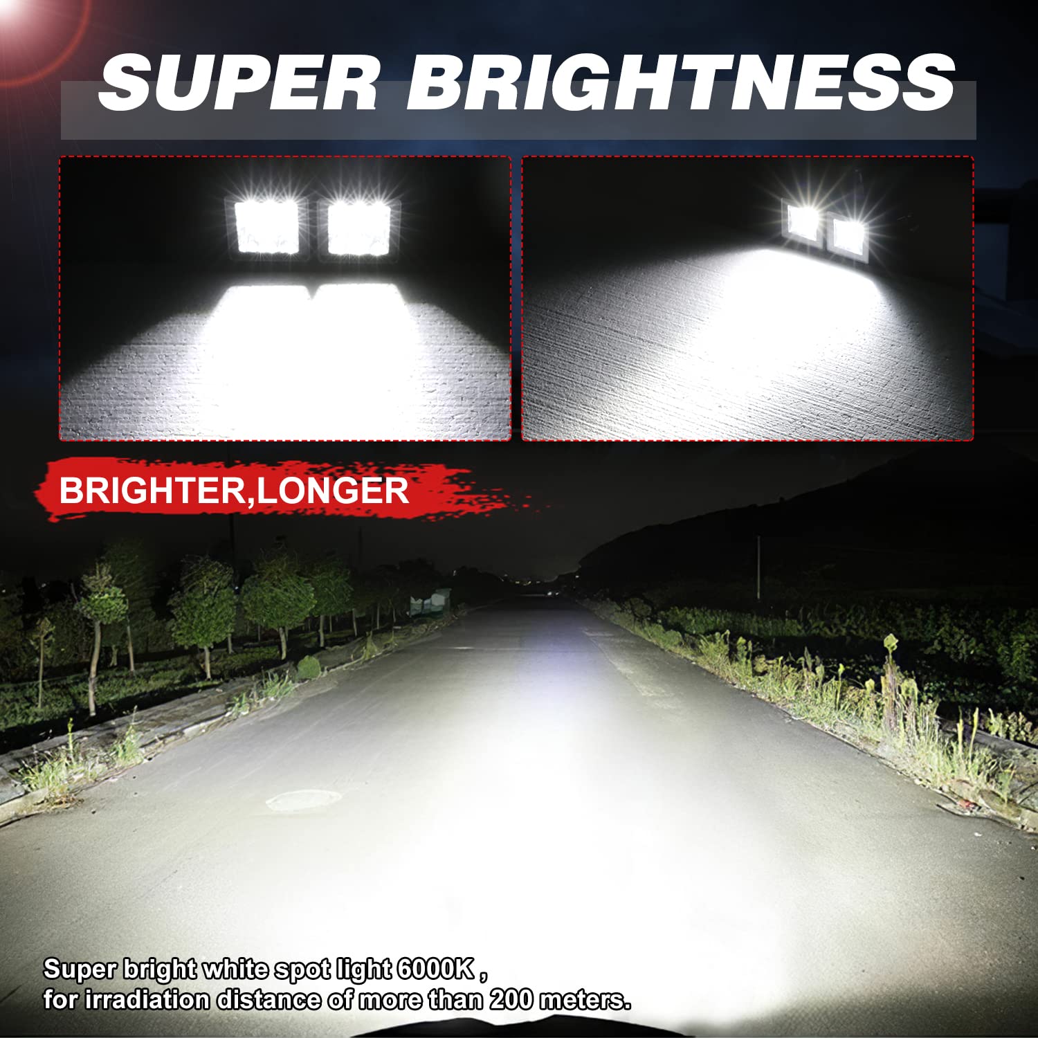 2 Inch LED Pod Lights 2PCS 54W - Waterproof Motorcycle Fog Lights & Spot Work Light Bar for Offroad Vehicles (Jeep, F150, Silverado, UTV, ATV, Dirtbike, Boats) - Perfect for Night Driving, Camping & Trail Adventures