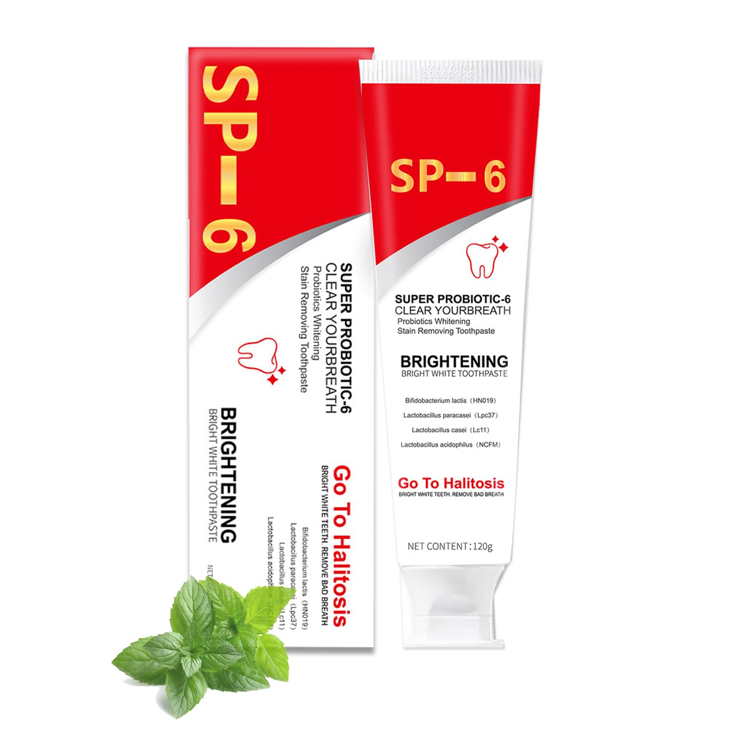 Super Probiotic-6 Toothpaste for Whitening & Fresh Breath | SP-6 Ultra Whitening Formula | 4.9 oz | Promotes Oral Health & Bright Smile for Daily Use