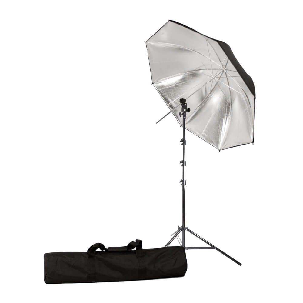 Professional Speedlite Flash Kit with Black/Silver Umbrella - Complete Lighting Bundle for Photography, Studio, Portrait & Event Shooting