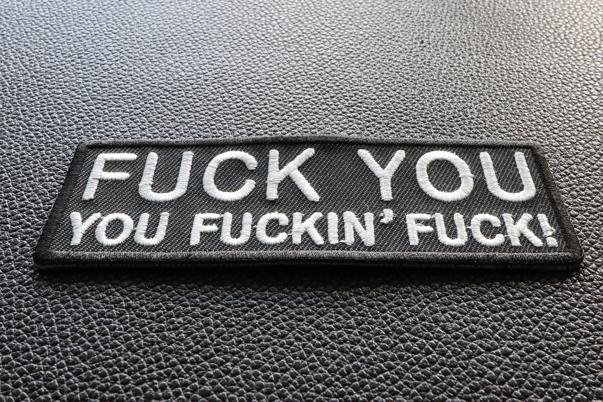 Funny 'Fuck You' Embroidered Patch - Edgy Iron-On Badge for Jackets, Hats & Bags - Rebellious Humor Accessories for Adults (Perfect for Punk Style & DIY Customization)