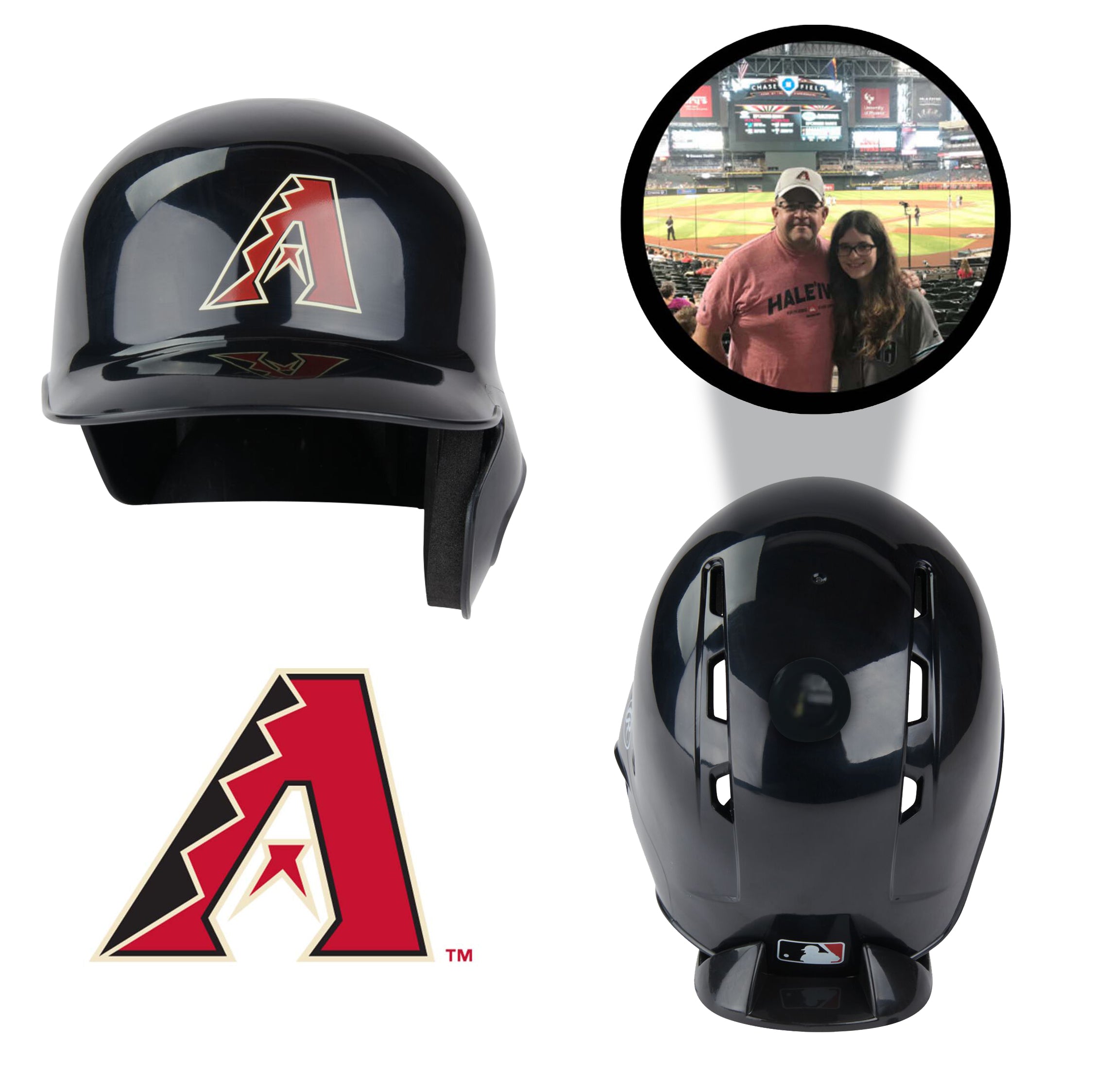 Arizona Diamondbacks MLB Mini Batting Helmet - Authentic Collectible Baseball Memorabilia for Fans & Gift Ideas | Game Day, Display, Sports Decor