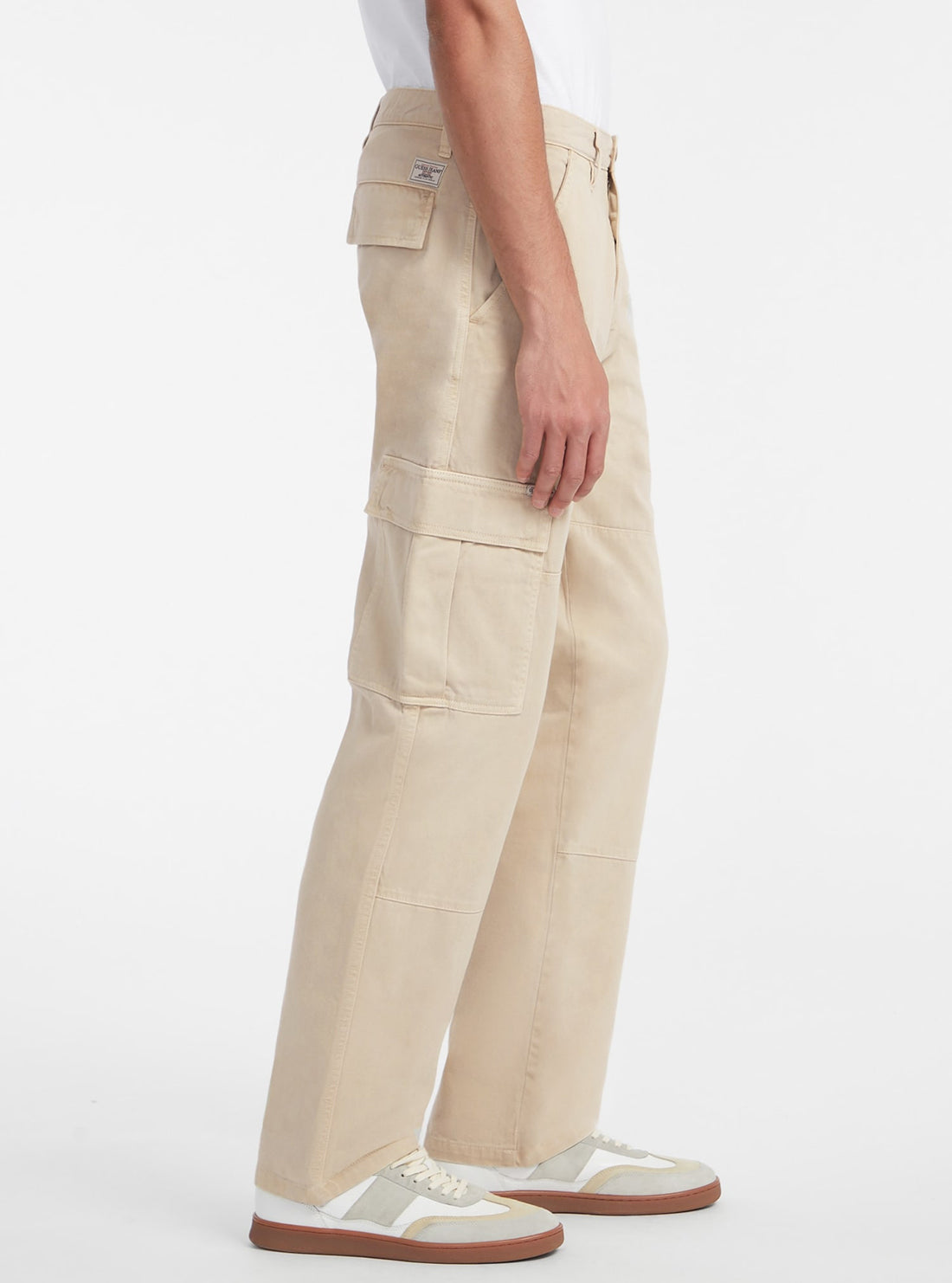 Guess Women's Beige Cargo Chino Pants - Casual Stretch Comfort Fit Trousers for Everyday Wear, Work & Outdoor Activities