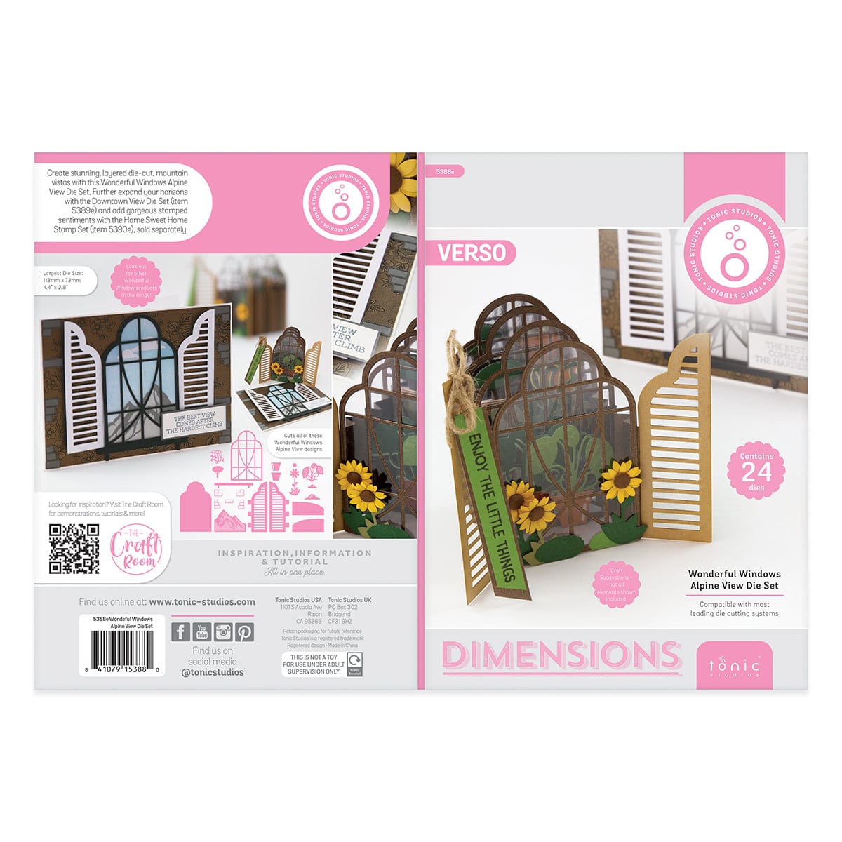 Wonderful Windows Alpine View Die Set 5388e - Perfect for Scrapbooking, Card Making, and DIY Paper Crafts