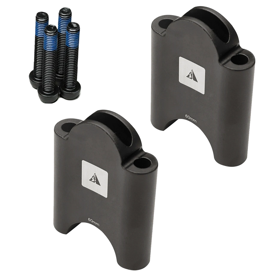 60mm Aerobar Bracket Riser Kit - Lightweight Aluminum Handlebar Extender for Road & Triathlon Bikes | Perfect for Time Trial, Triathlon & Cycling Comfort Adjustment